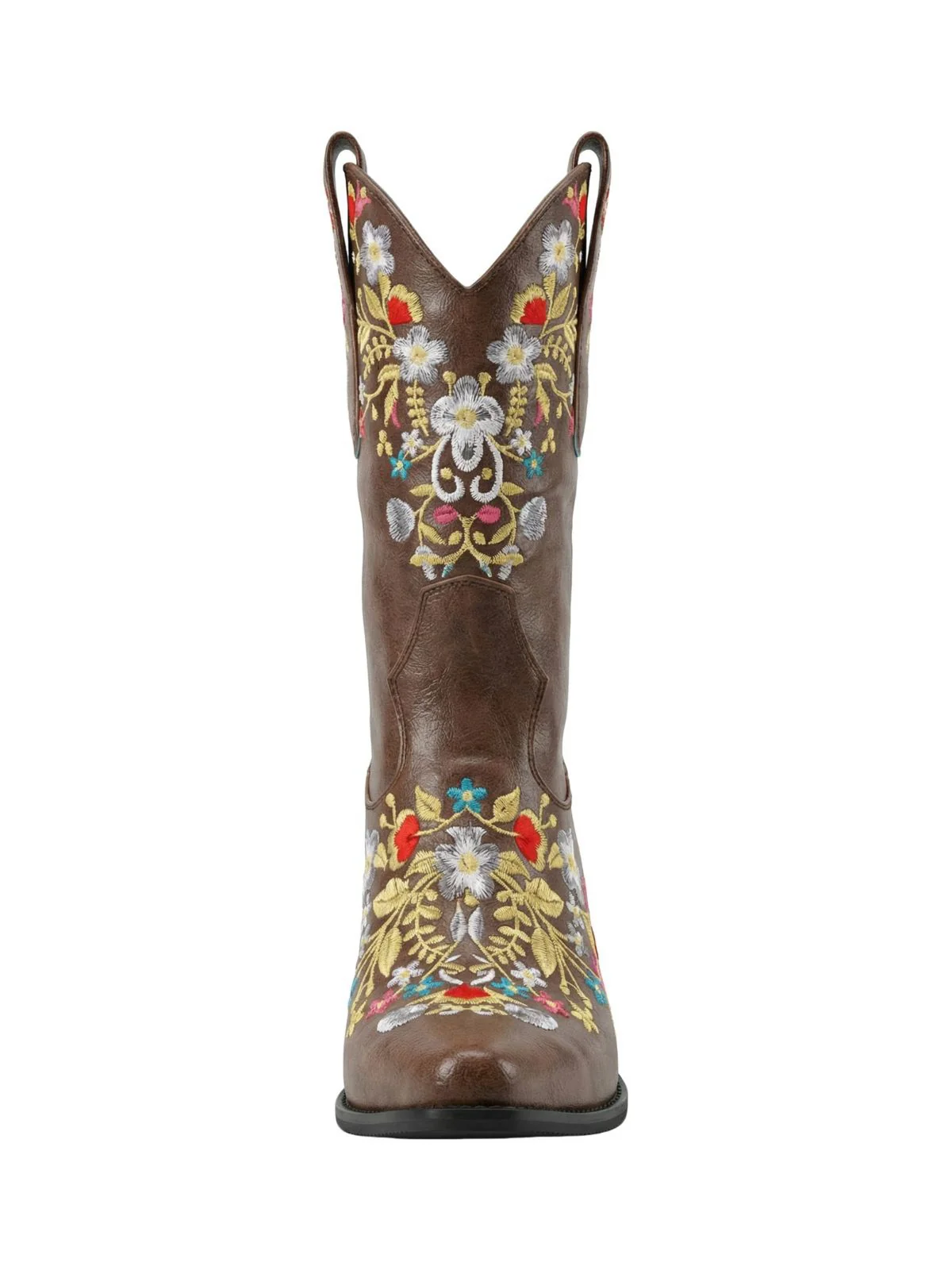 Vintage Spitze Besticktes Blumen Blockabsatz Stiefel - Image 4