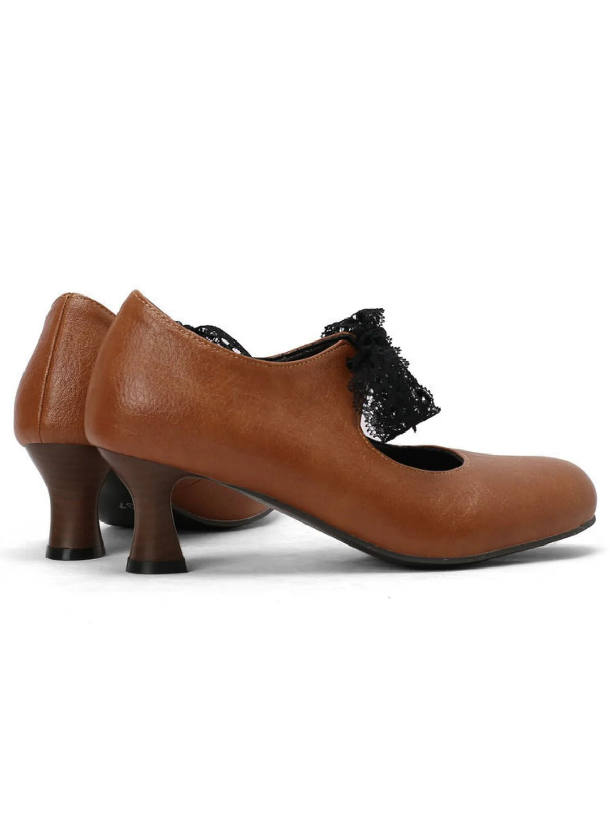 Vintage Spitze Bogen Riemchenschuhe Absatz - Image 12
