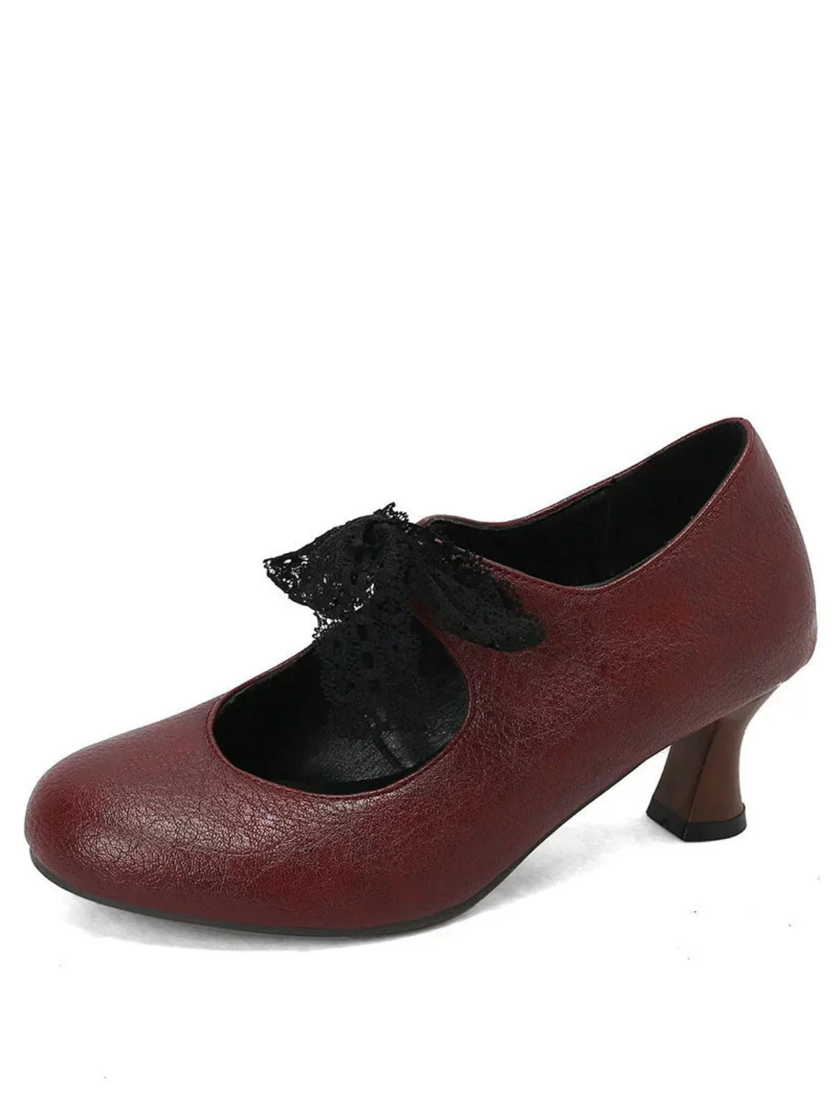 Vintage Spitze Bogen Riemchenschuhe Absatz - Image 13