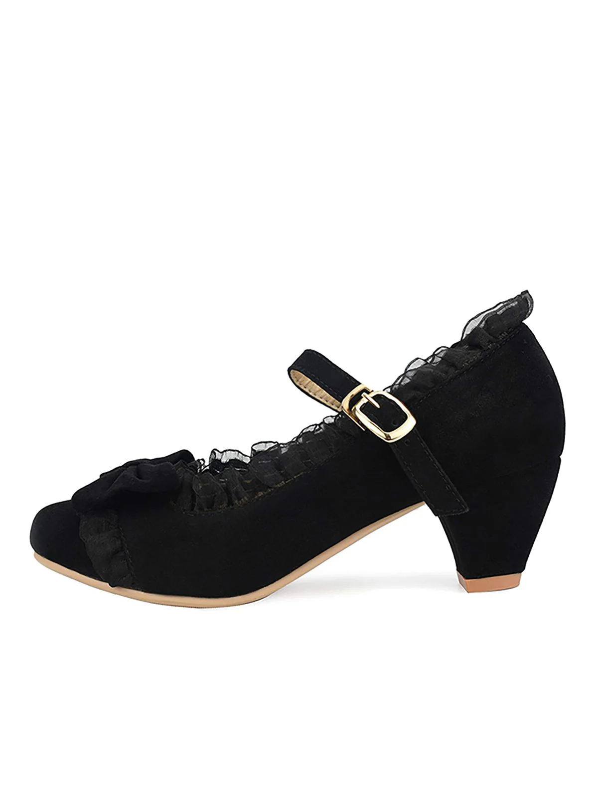 VINTAGE SPITZE BOW HOHE ABSATZ SCHUHE - Image 10