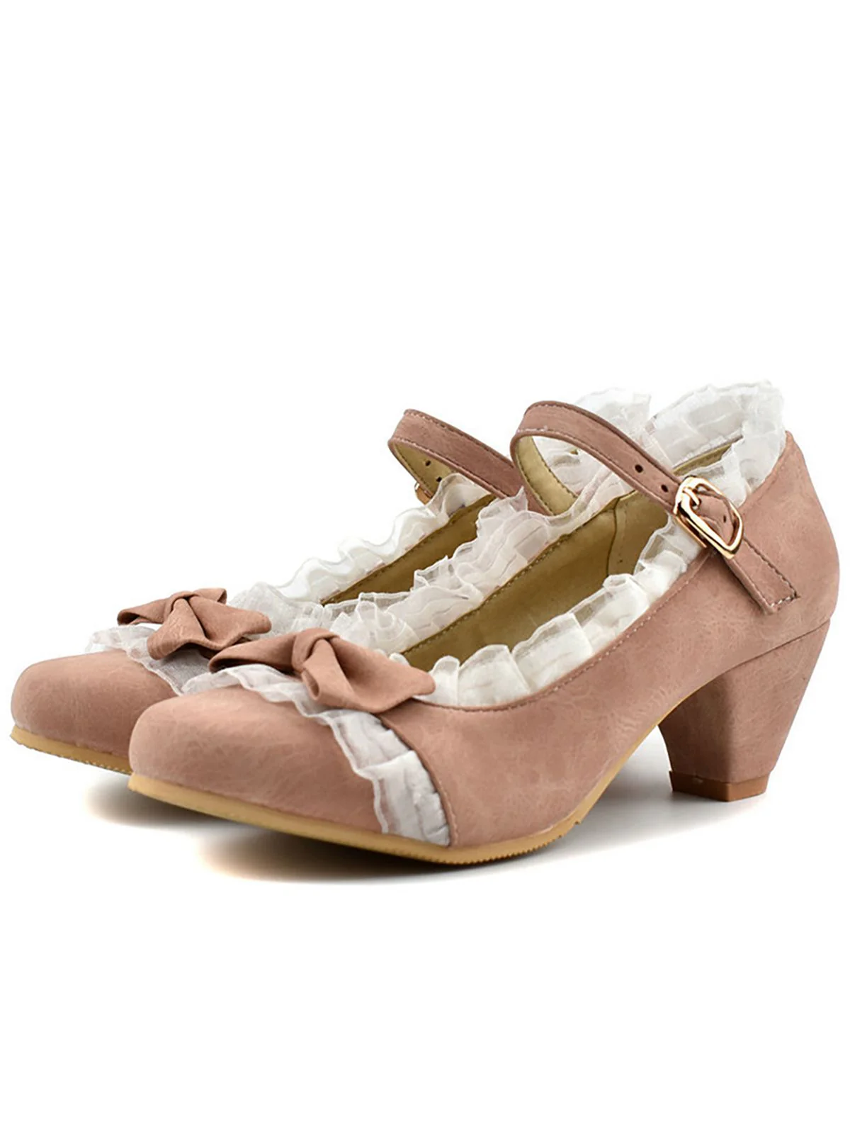 VINTAGE SPITZE BOW HOHE ABSATZ SCHUHE - Image 15