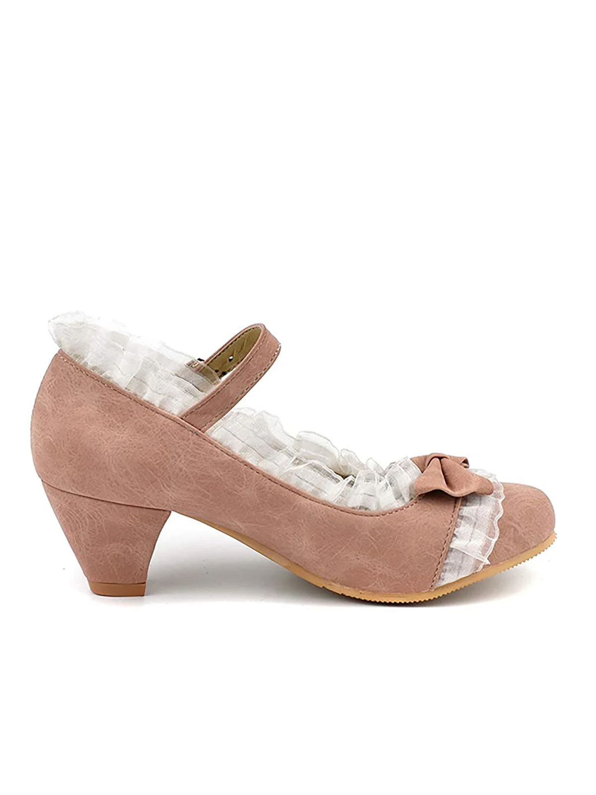VINTAGE SPITZE BOW HOHE ABSATZ SCHUHE - Image 16