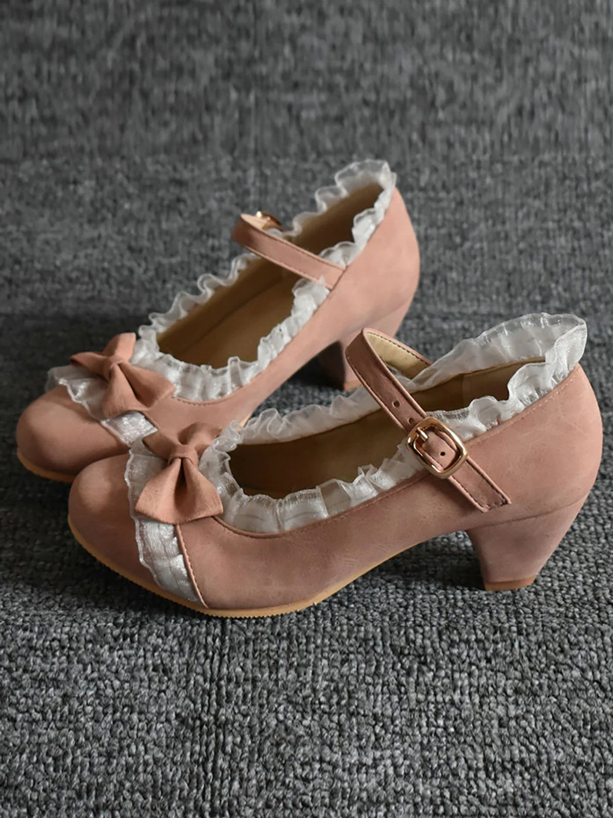 VINTAGE SPITZE BOW HOHE ABSATZ SCHUHE - Image 20