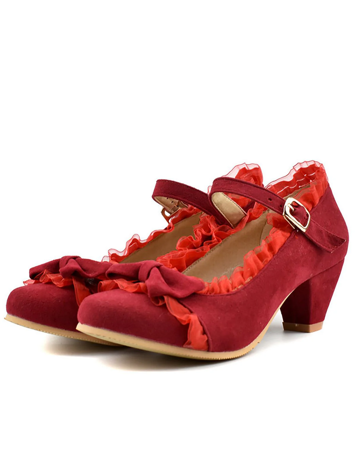 VINTAGE SPITZE BOW HOHE ABSATZ SCHUHE - Image 21