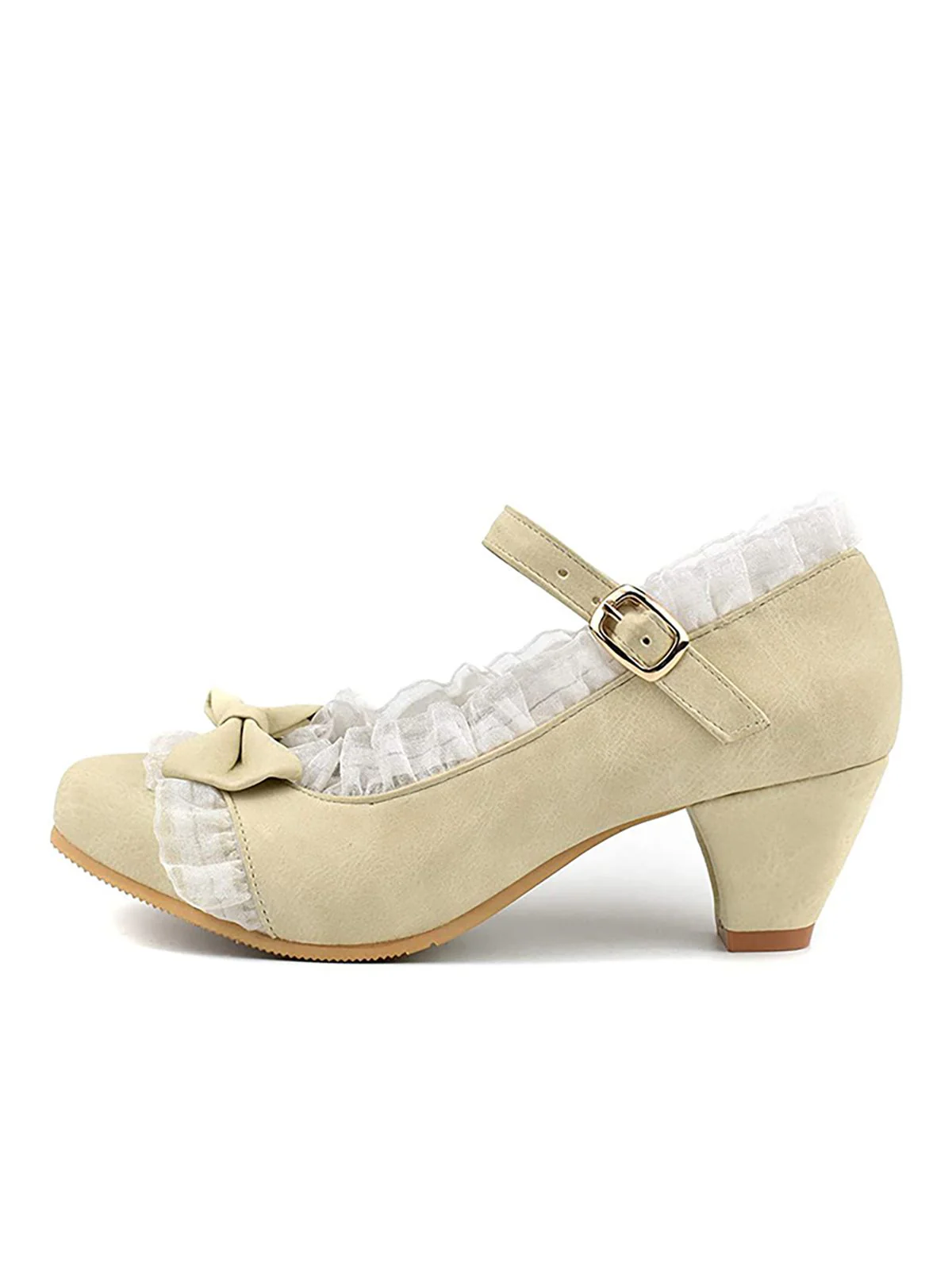 VINTAGE SPITZE BOW HOHE ABSATZ SCHUHE - Image 4
