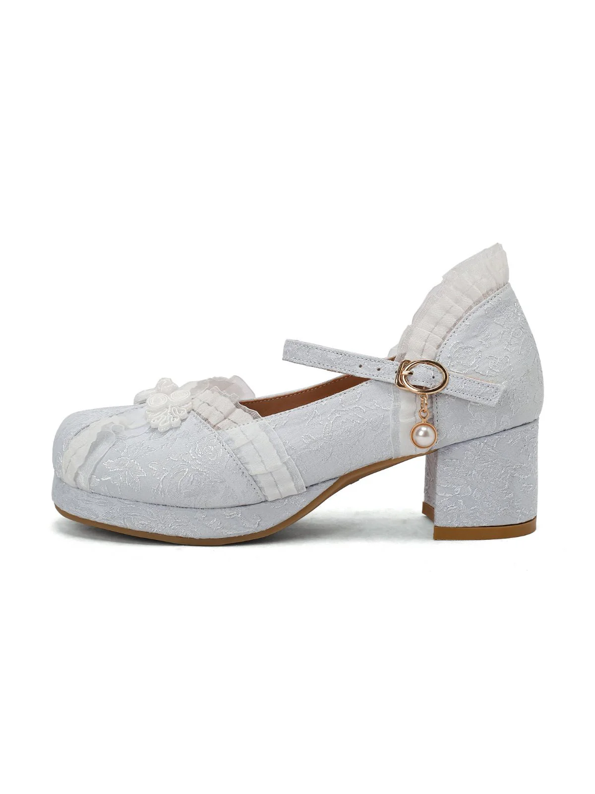 Vintage Spitze Perle Mary Jane Schuhe - Image 12