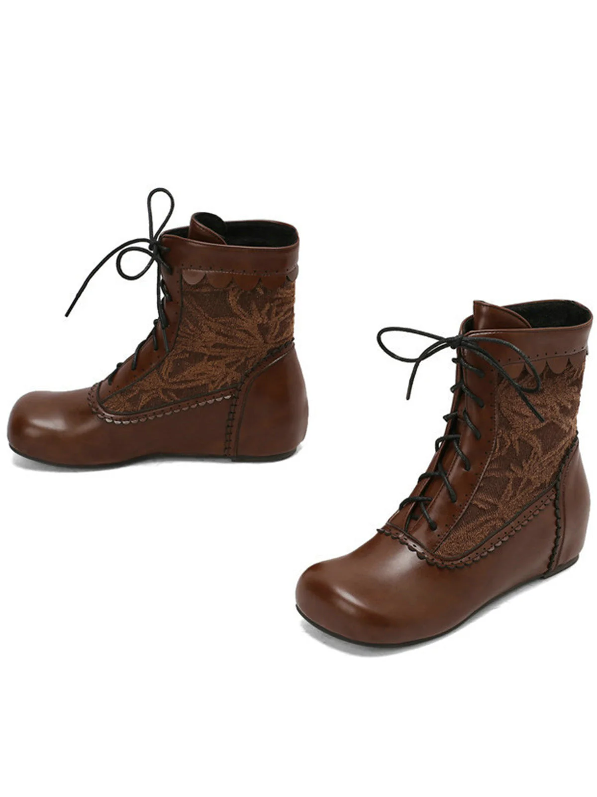 Vintage Stickerei Schnürung Innere Ferse Stiefel - Image 13