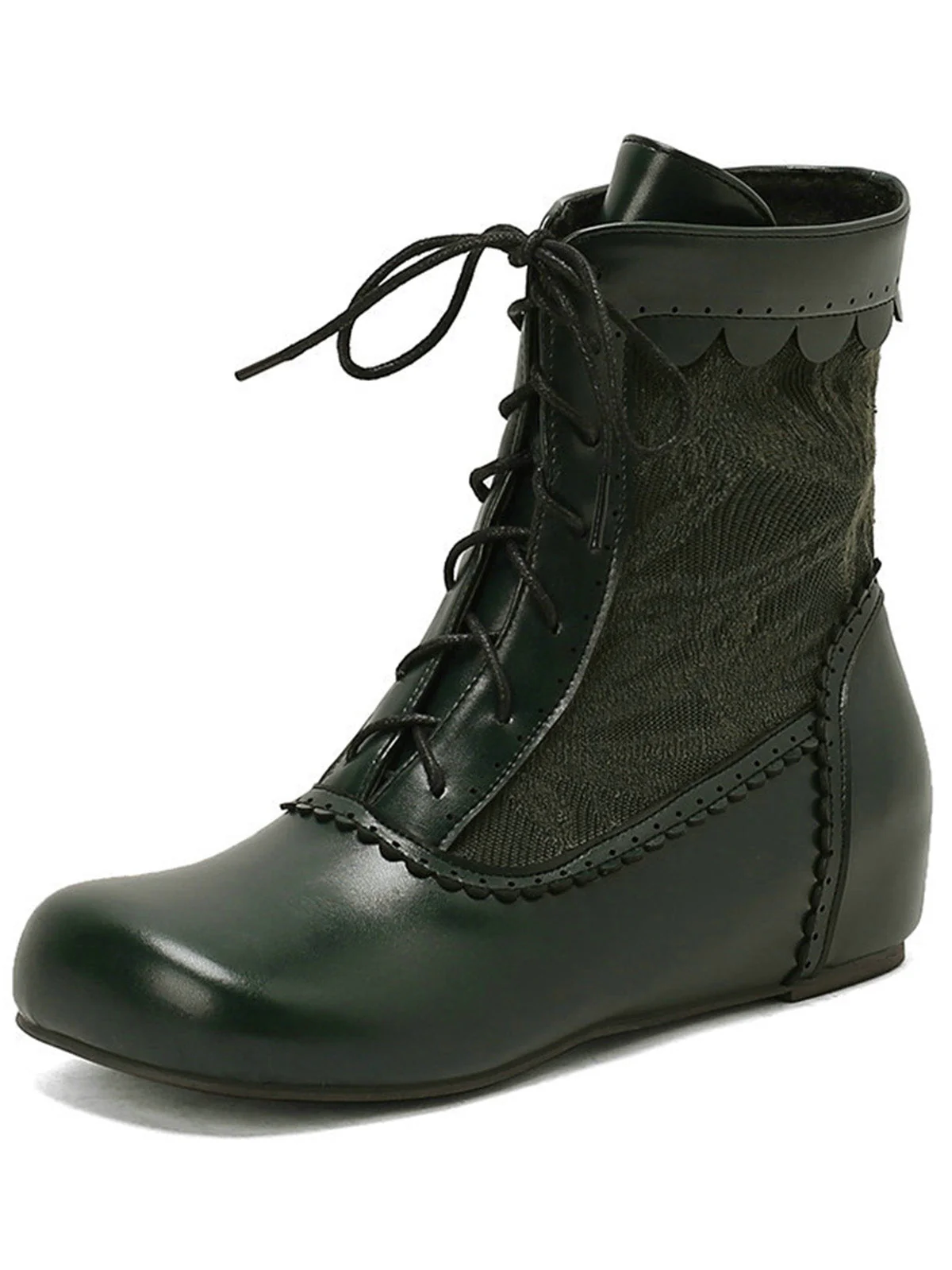 Vintage Stickerei Schnürung Innere Ferse Stiefel - Image 2