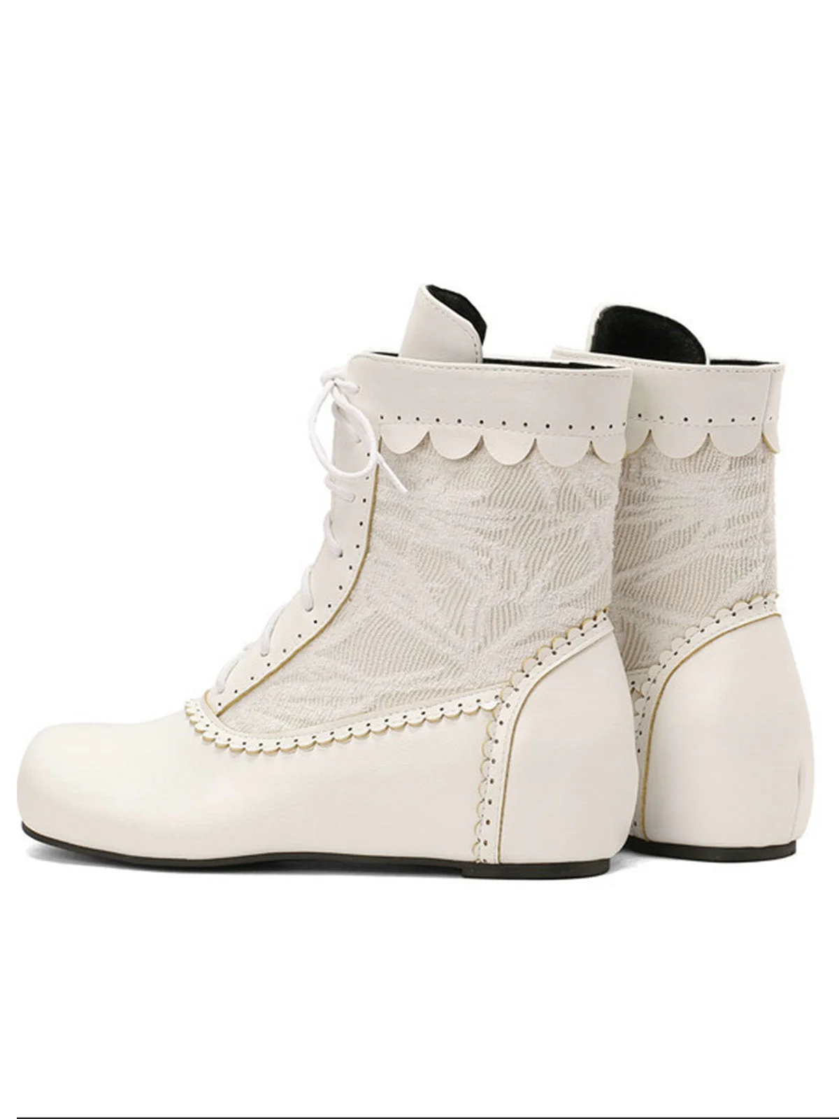 Vintage Stickerei Schnürung Innere Ferse Stiefel - Image 7