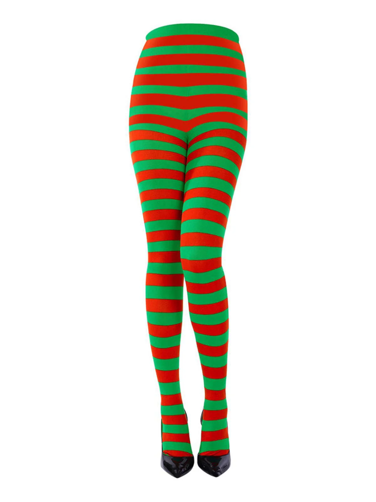 Vintage Weihnachten Streifen Hochtaillierte Strumpfhose - Image 4
