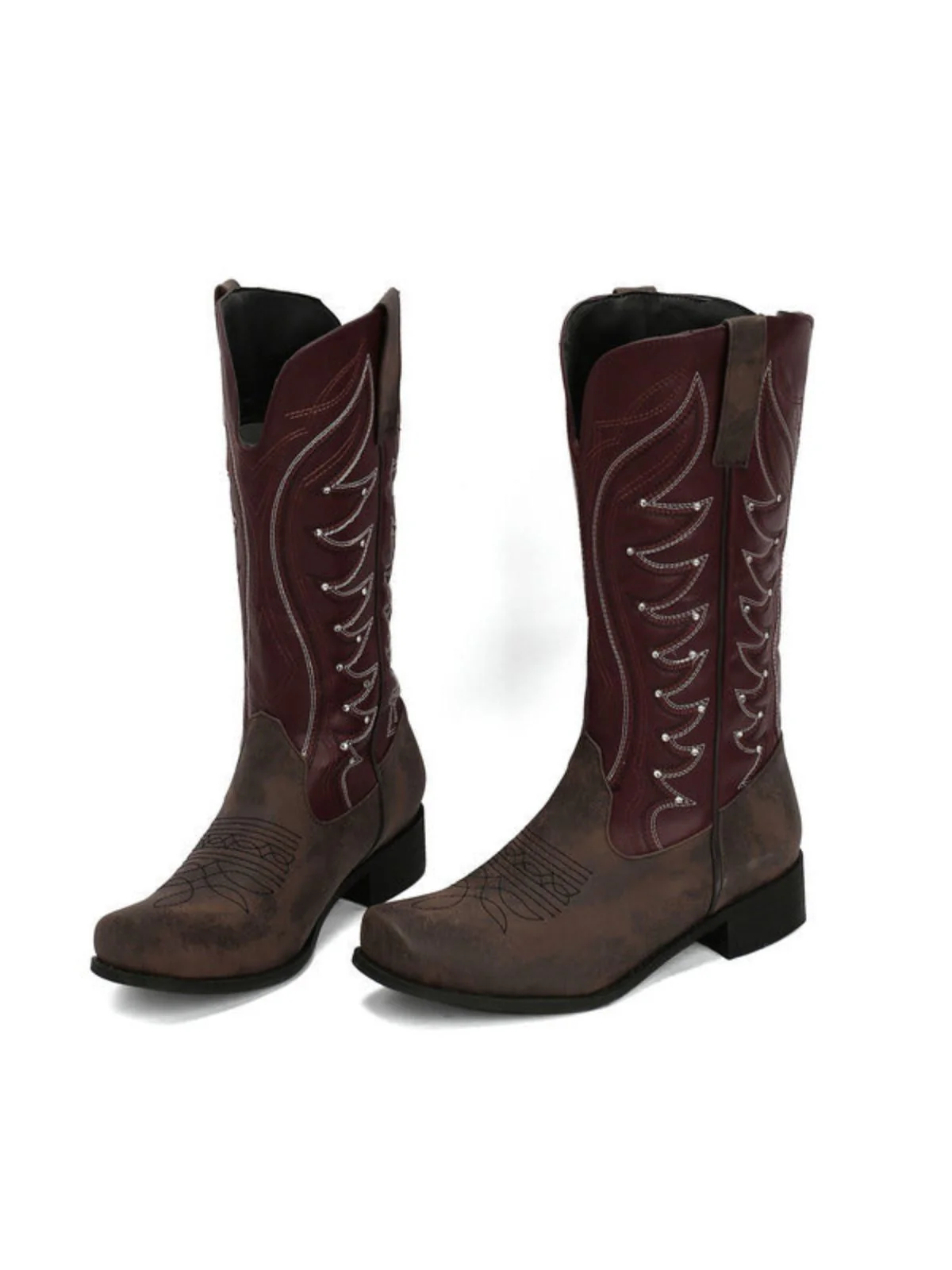 Vintage Western Cowboy Stil Hoch Stiefel - Image 7