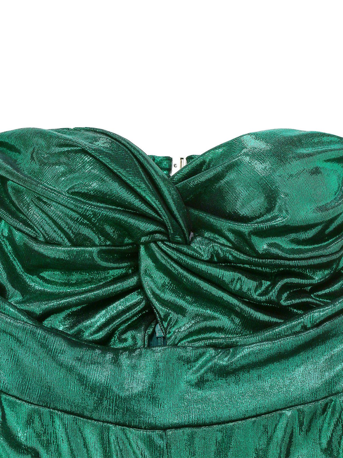 Grün 1970er Geknotetes Hollow Glänzend Jumpsuit - Image 8