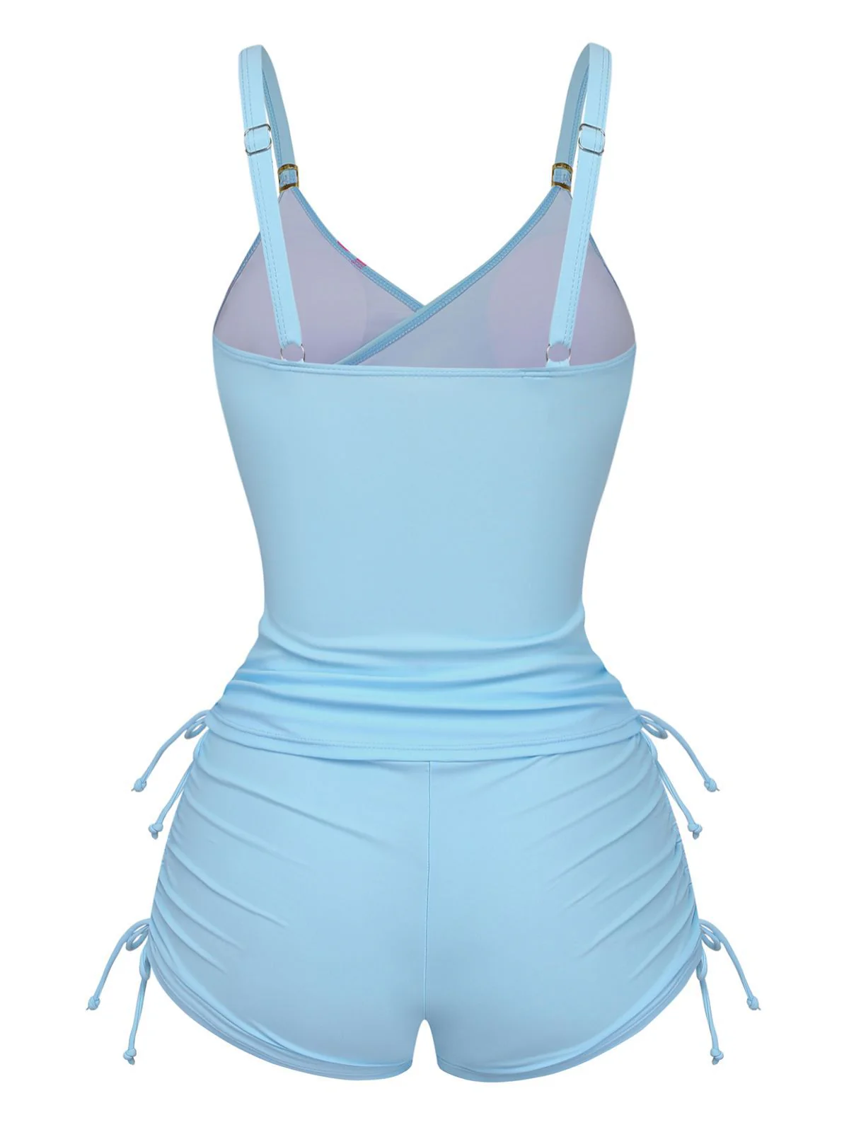 1950er Blumen Schnürung Tankini Set - Image 6