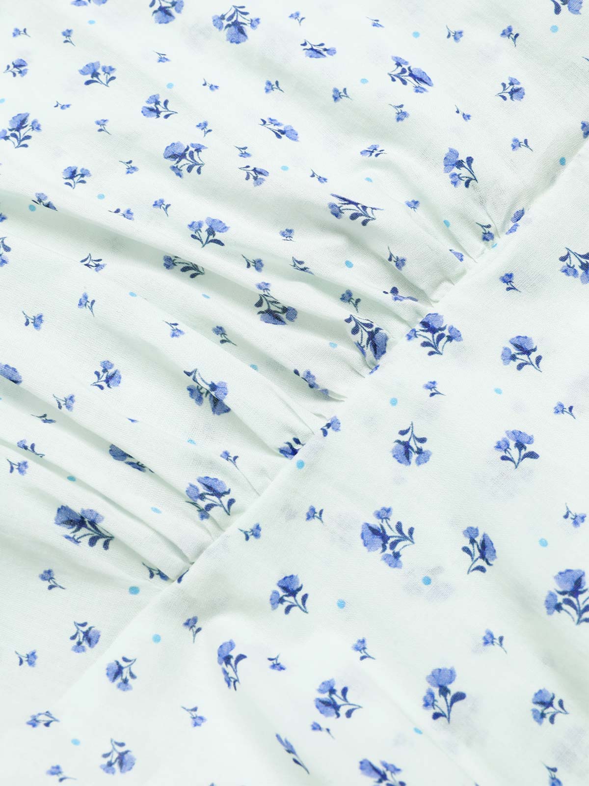 Weiß 1940er Baumwolle Diagonale Träger Blumen Kleid - Image 7