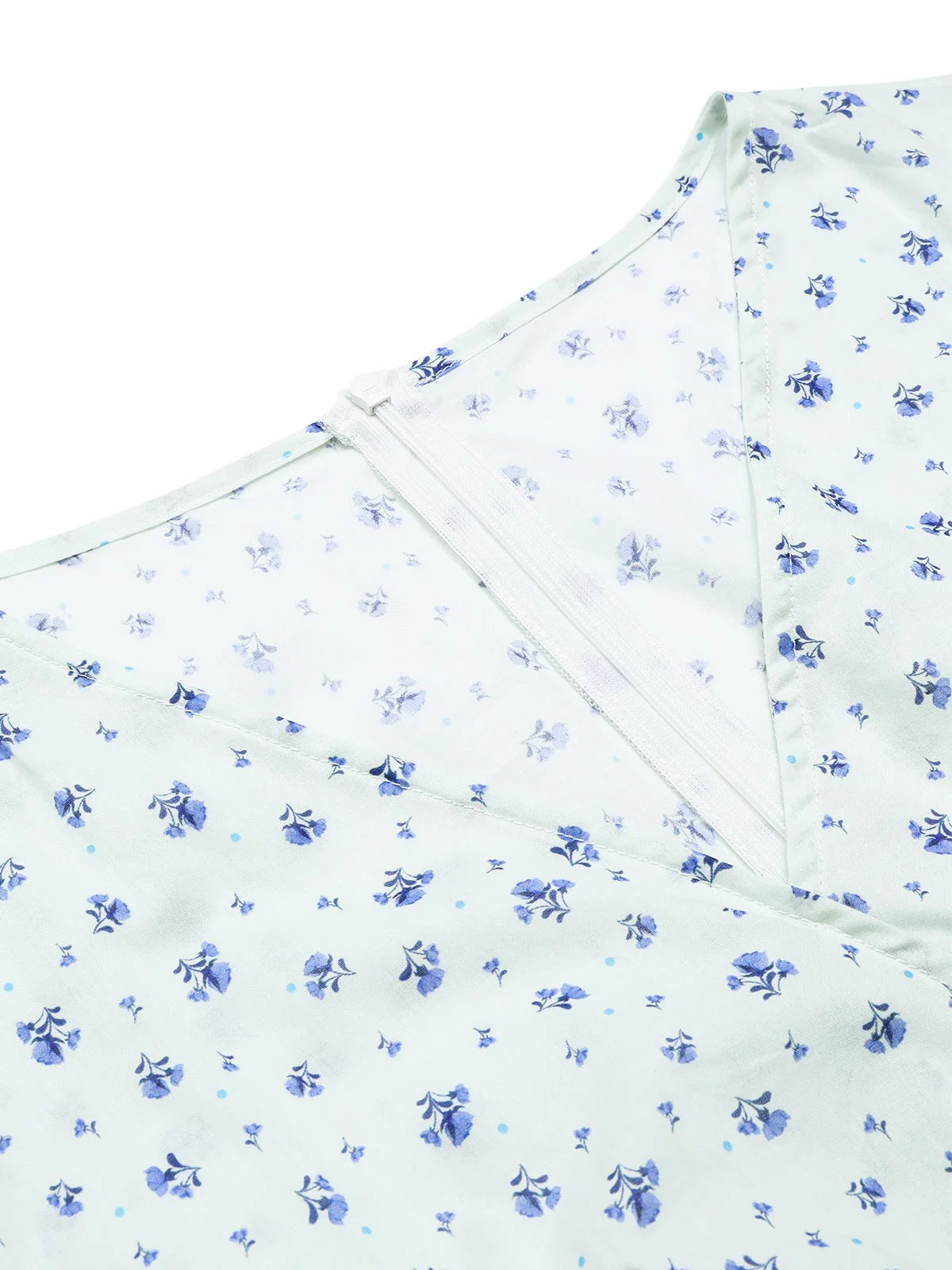 Weiß 1940er Baumwolle Diagonale Träger Blumen Kleid - Image 8