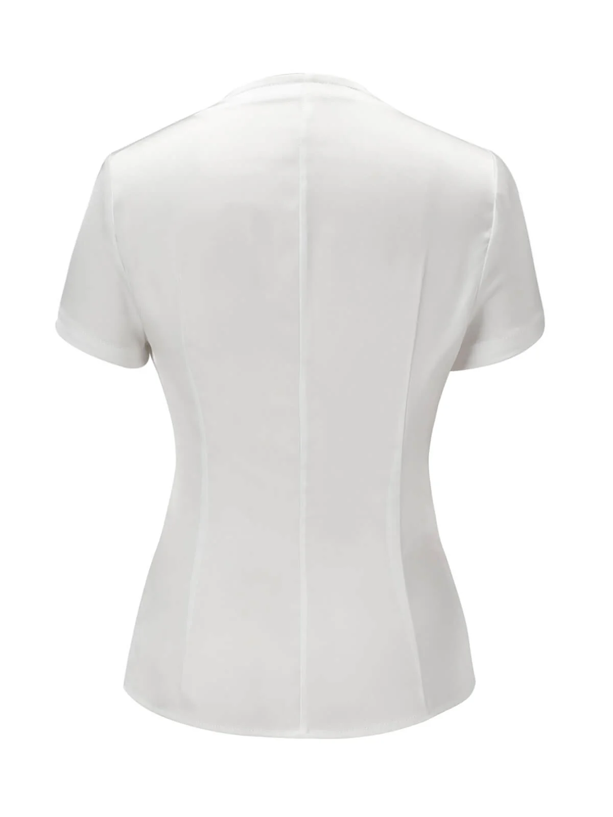 Weiß 1950er Bogen weiße Button Down Bluse - Image 6