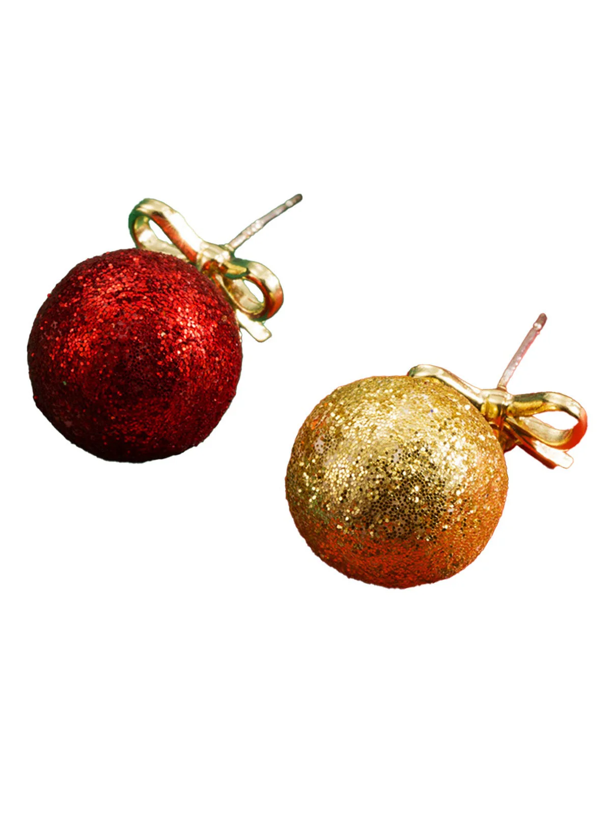 Weihnachten Ball Bogen Pailletten Stud Ohrringe - Image 3