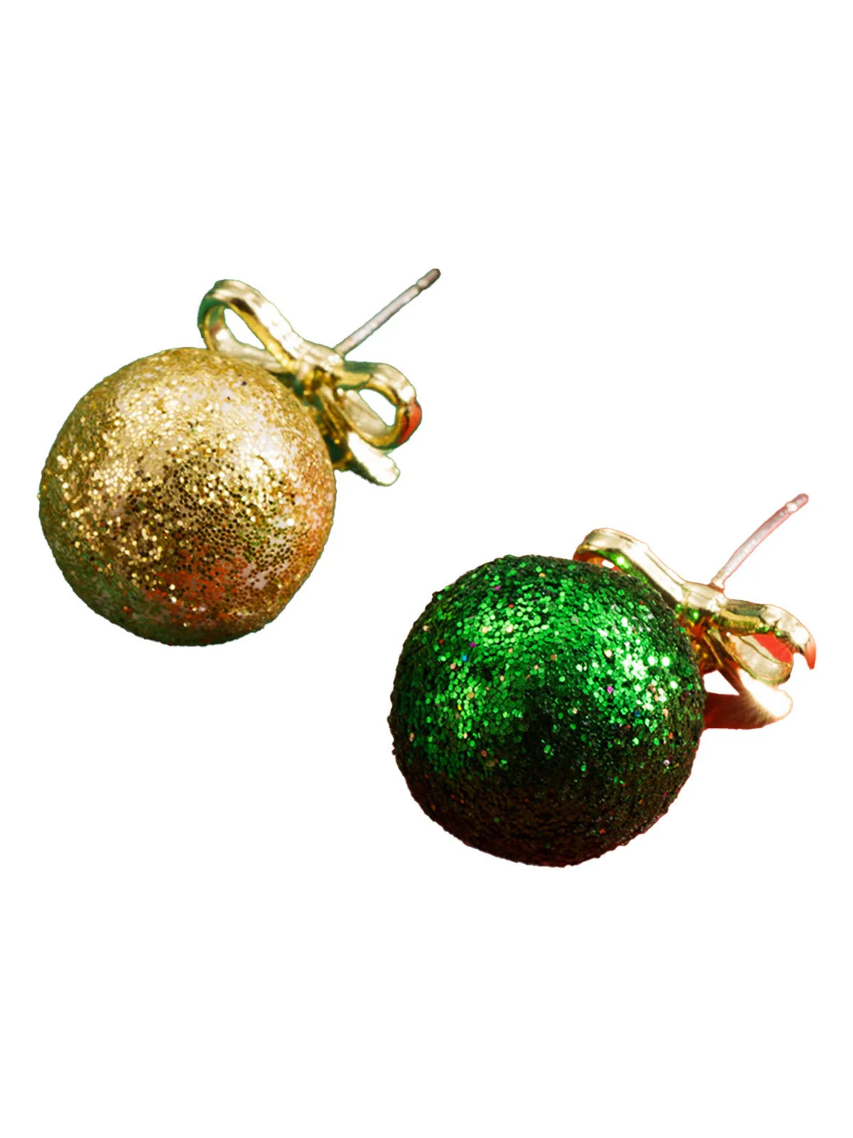 Weihnachten Ball Bogen Pailletten Stud Ohrringe - Image 5