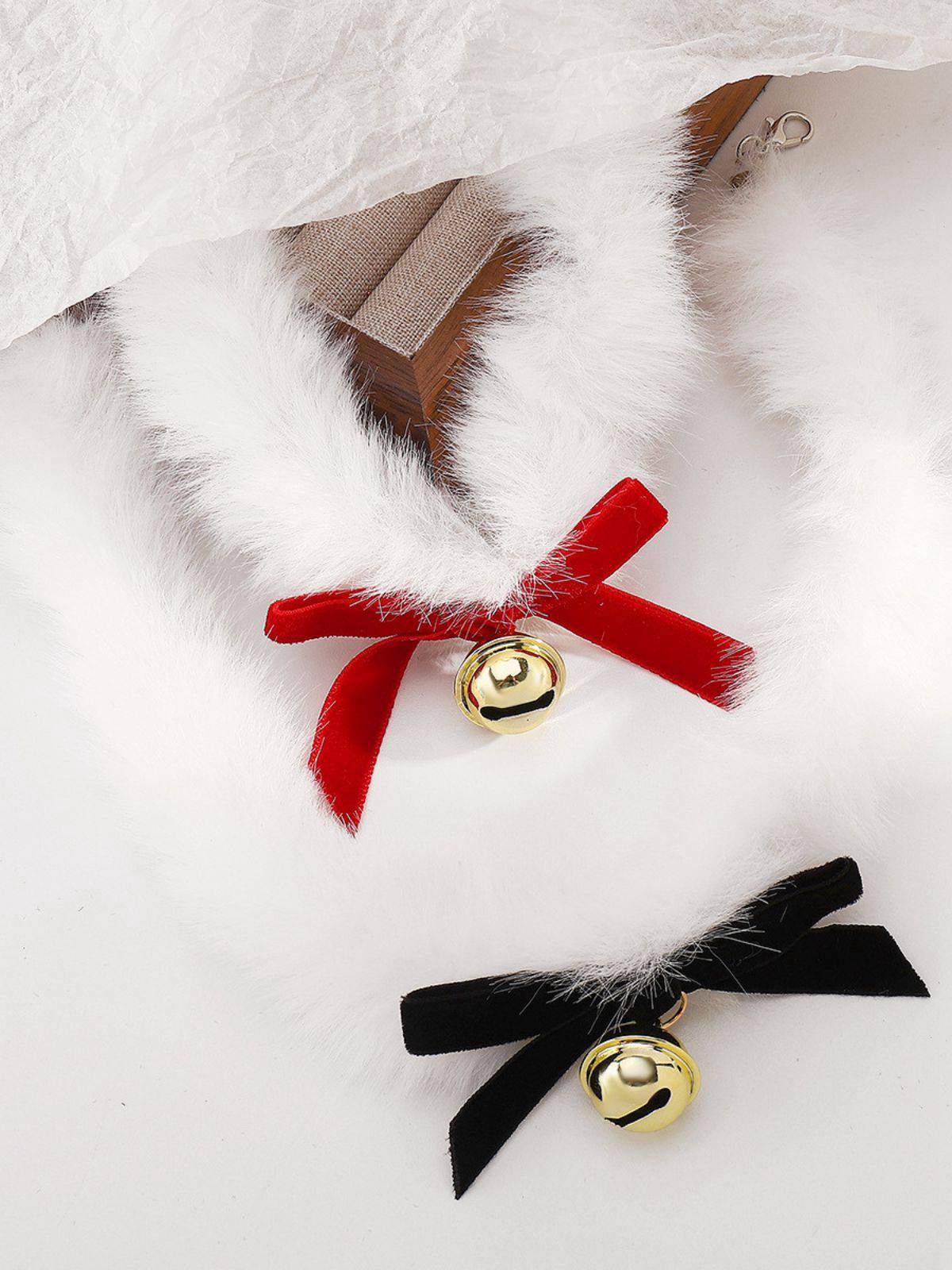Weihnachten Bogen Glocke Plüsch Choker Halskette - Image 3
