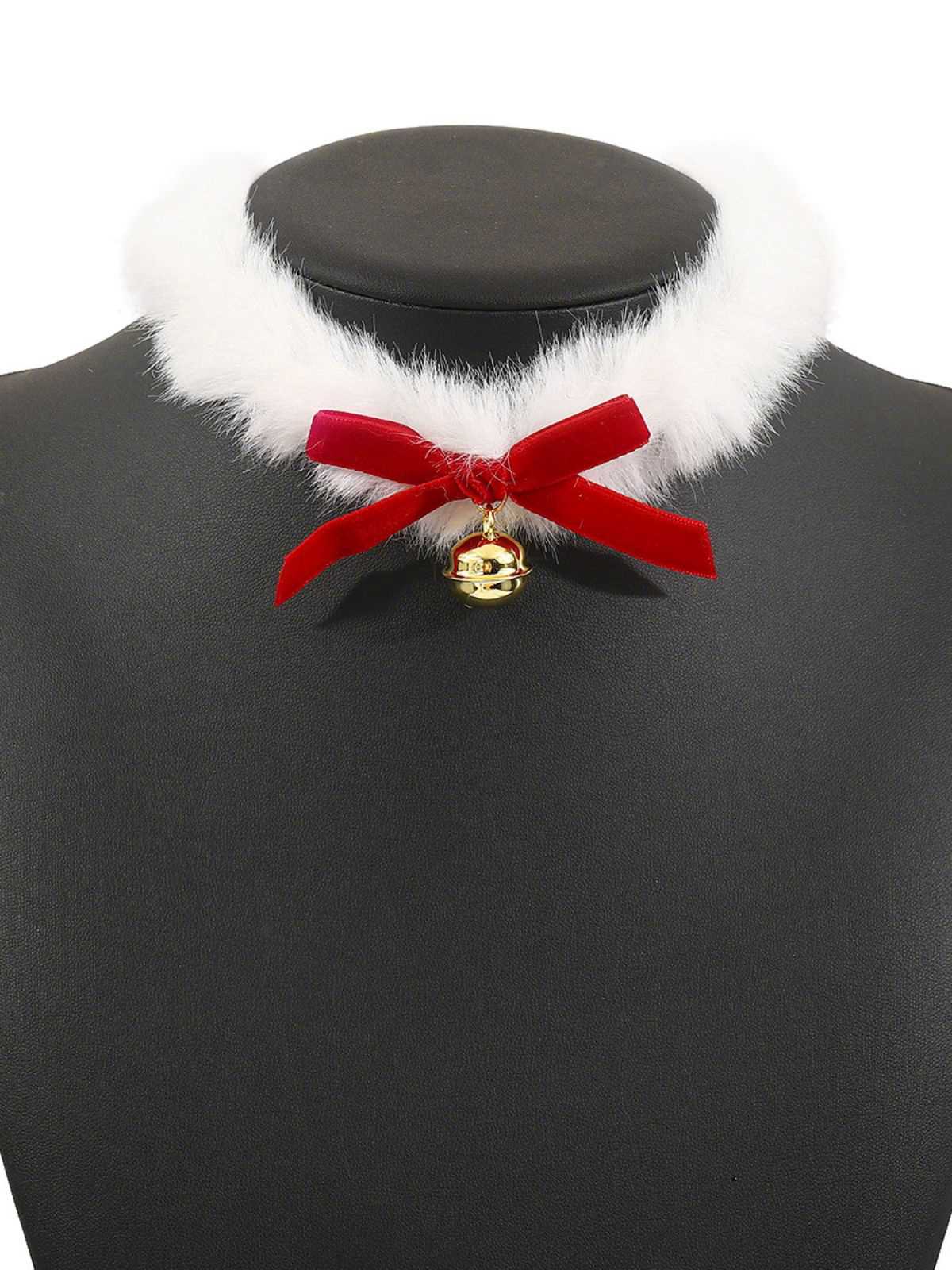Weihnachten Bogen Glocke Plüsch Choker Halskette - Image 6