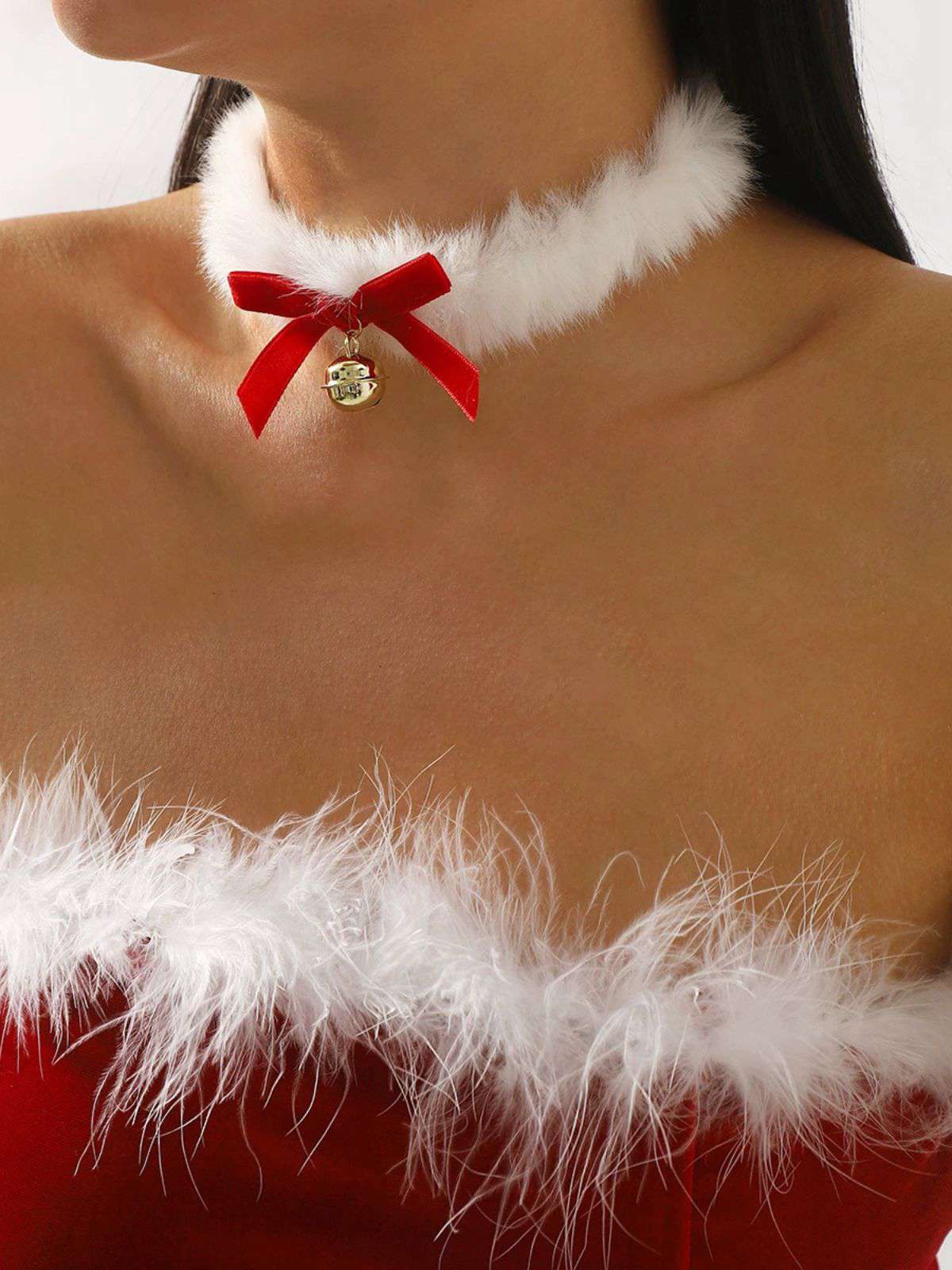 Weihnachten Bogen Glocke Plüsch Choker Halskette - Image 8