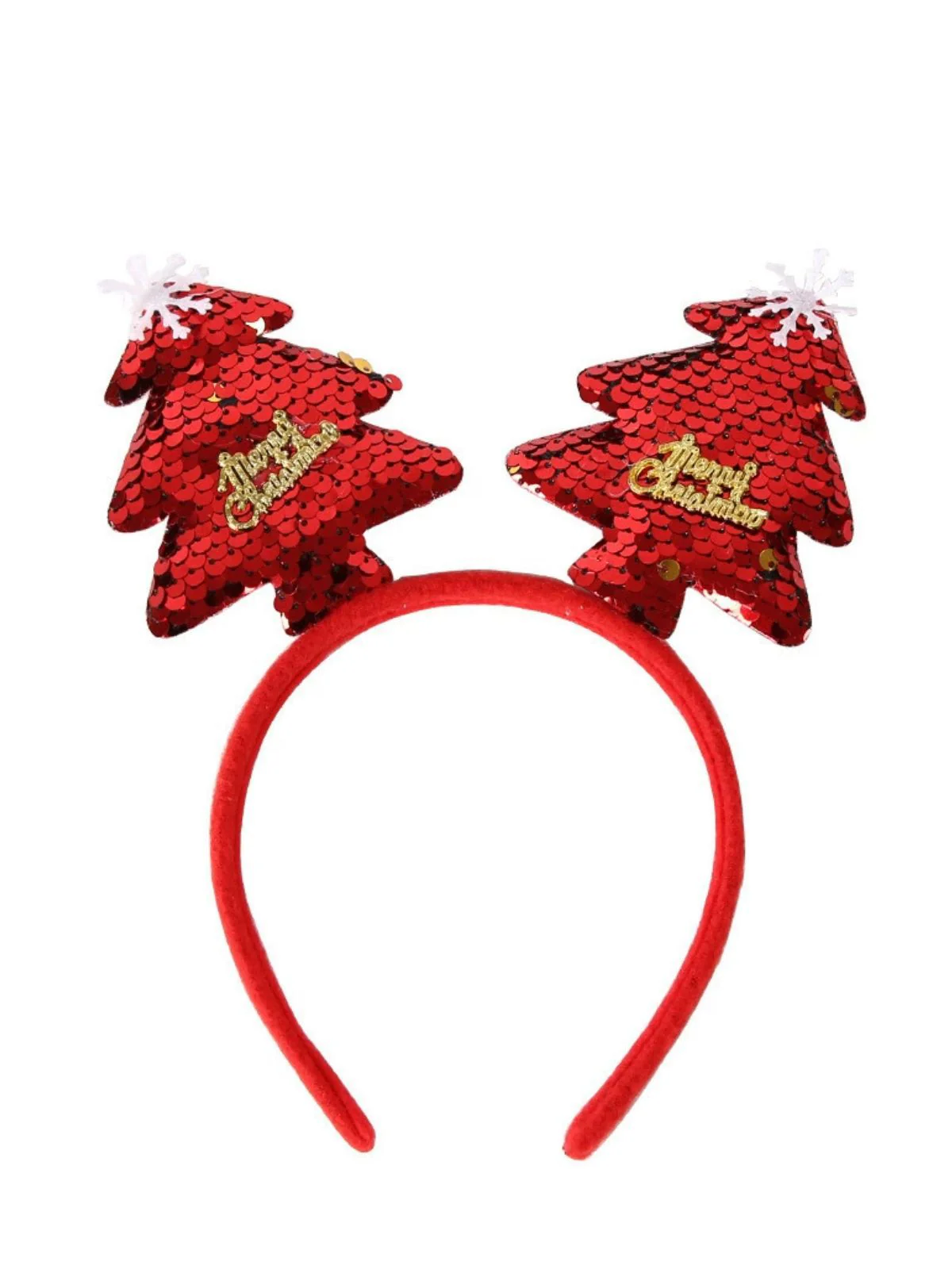 Weihnachten Bunte Rentiere Jingle Bells Pailletten Stirnband - Image 4