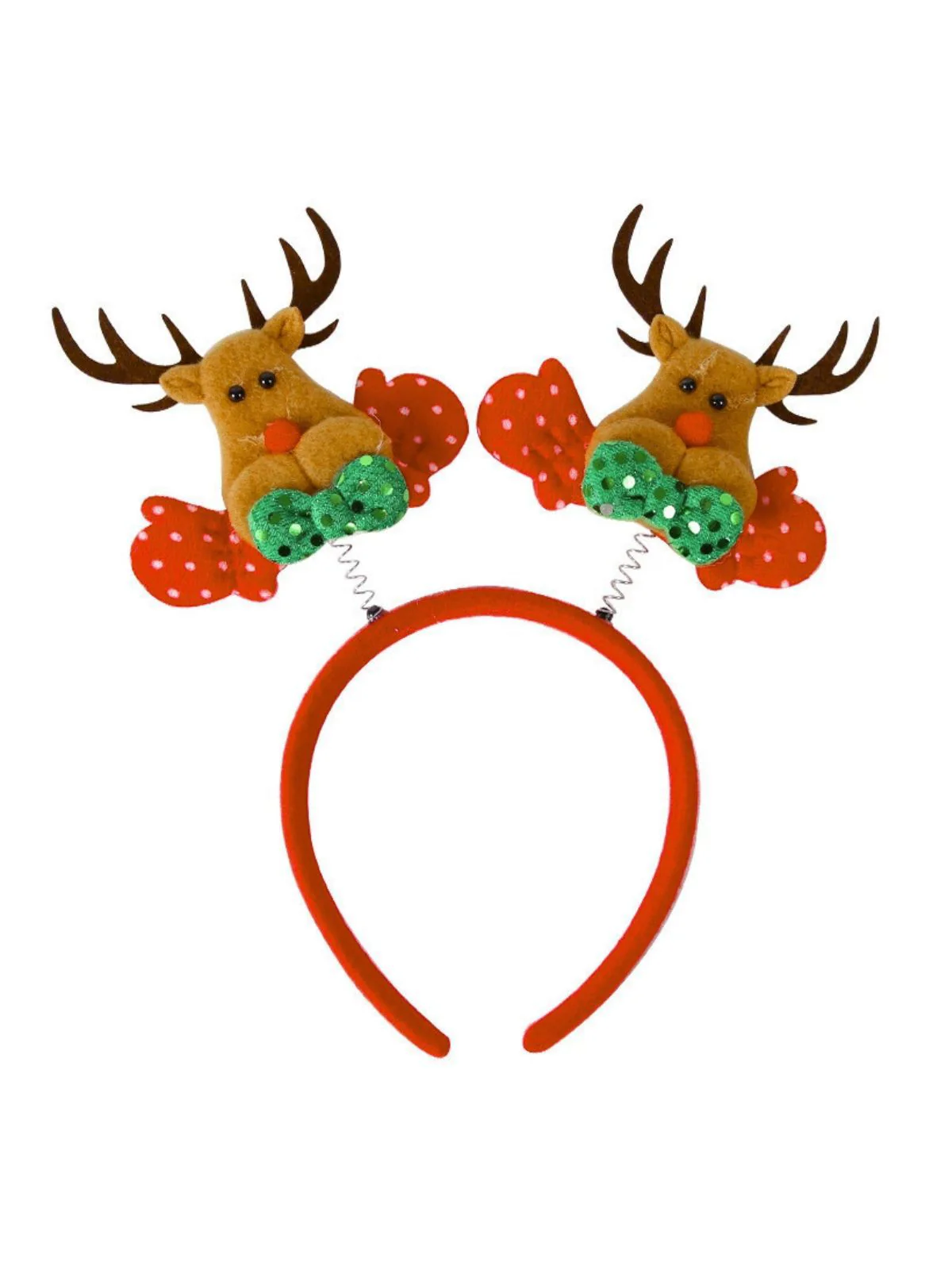 Weihnachten Bunte Rentiere Jingle Bells Pailletten Stirnband - Image 8