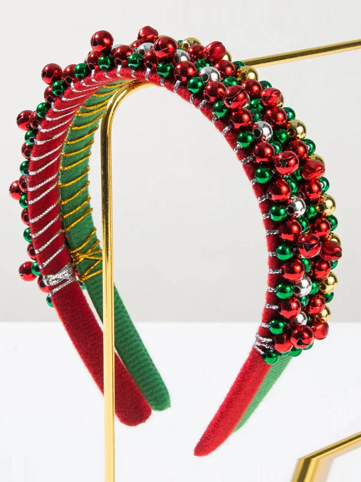Weihnachten Farbig Glöckchen Perlen Stirnband - Image 4