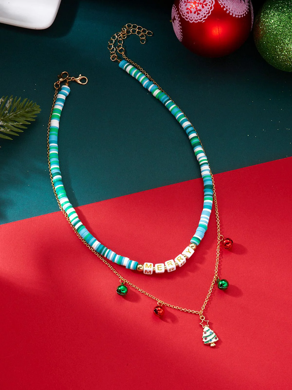 Weihnachten Geschichtet Beaded Glocken Halskette - Image 12