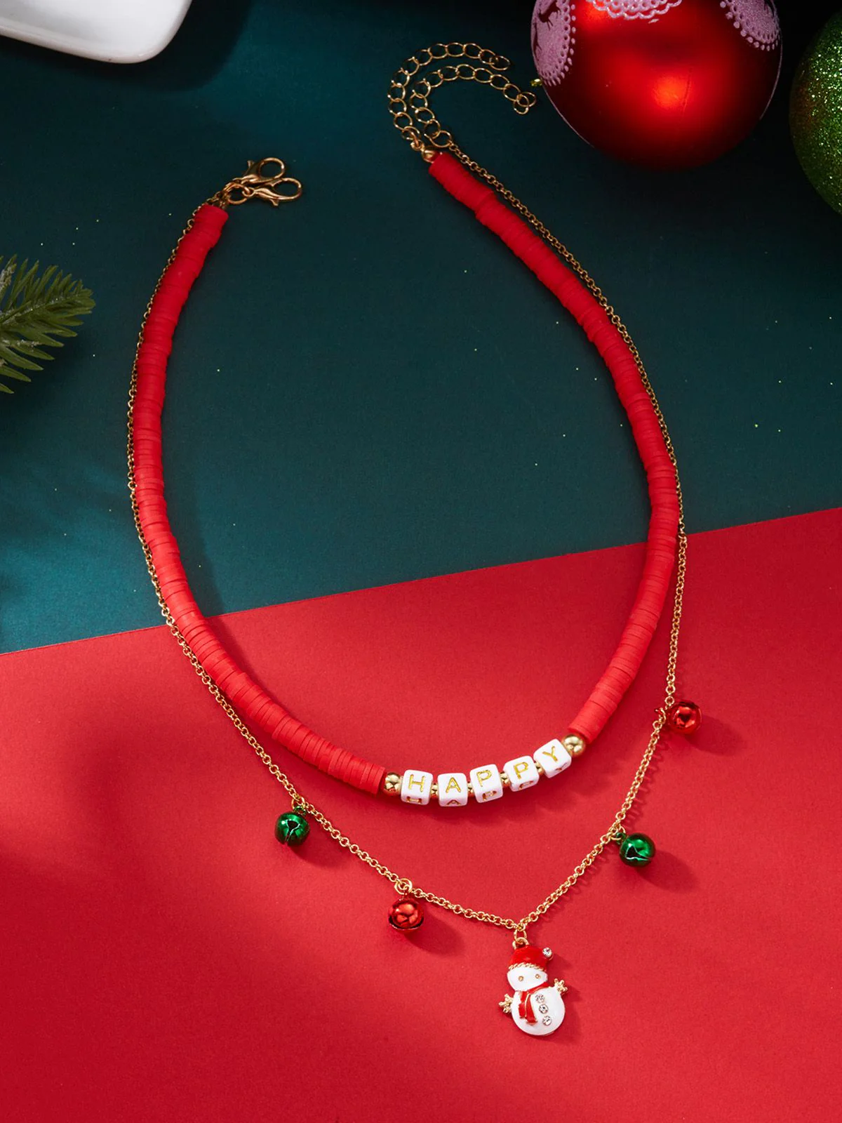 Weihnachten Geschichtet Beaded Glocken Halskette - Image 9
