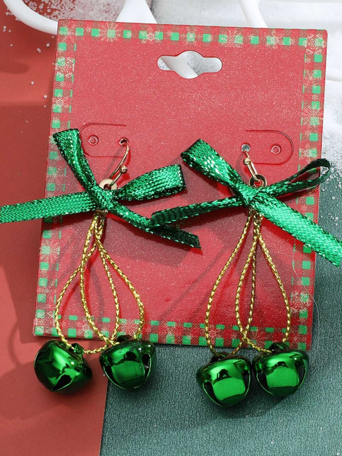 Weihnachten Glitzernd Bogen Jingle Bell Ohrringe - Image 2