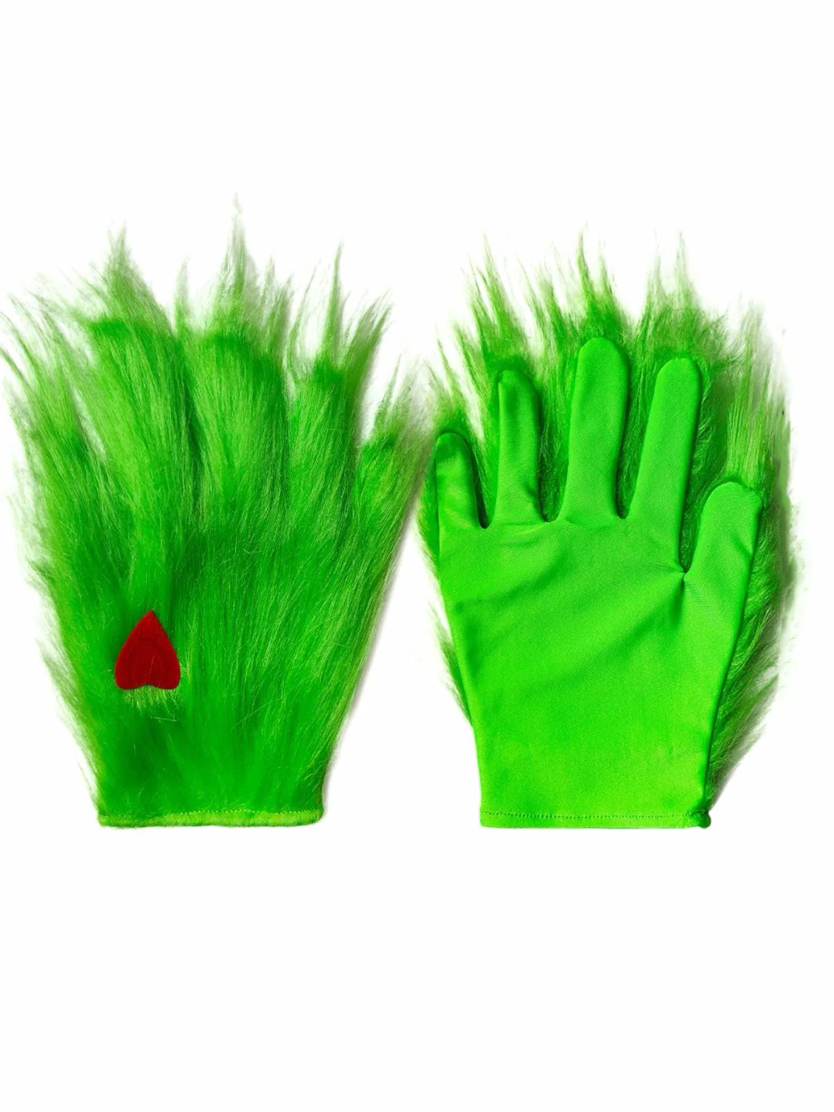 Weihnachten Grinch Grün Fur Haarspange & Handschuhe - Image 3