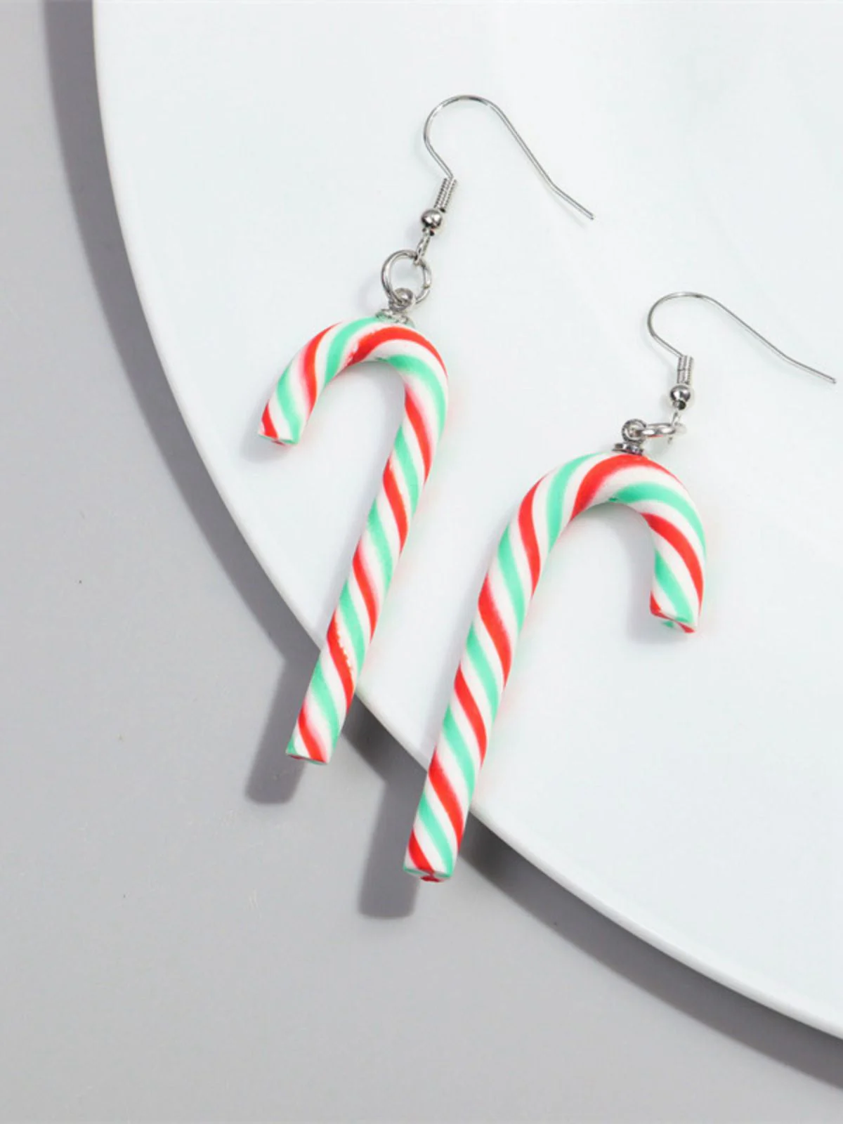 Weihnachten Regenbogen Zuckerrohrbonbon Farbe Ohrringe - Image 15