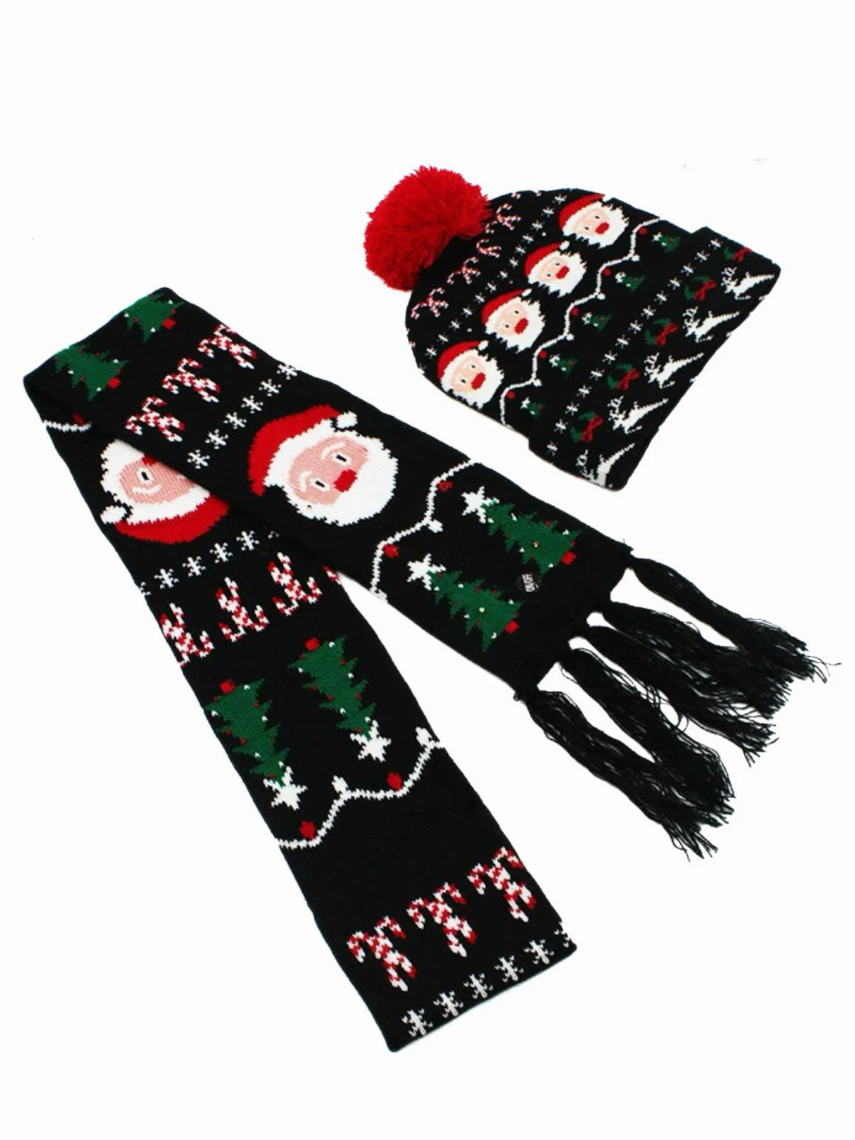 Weihnachten Stricken Hut & Schal Set - Image 3