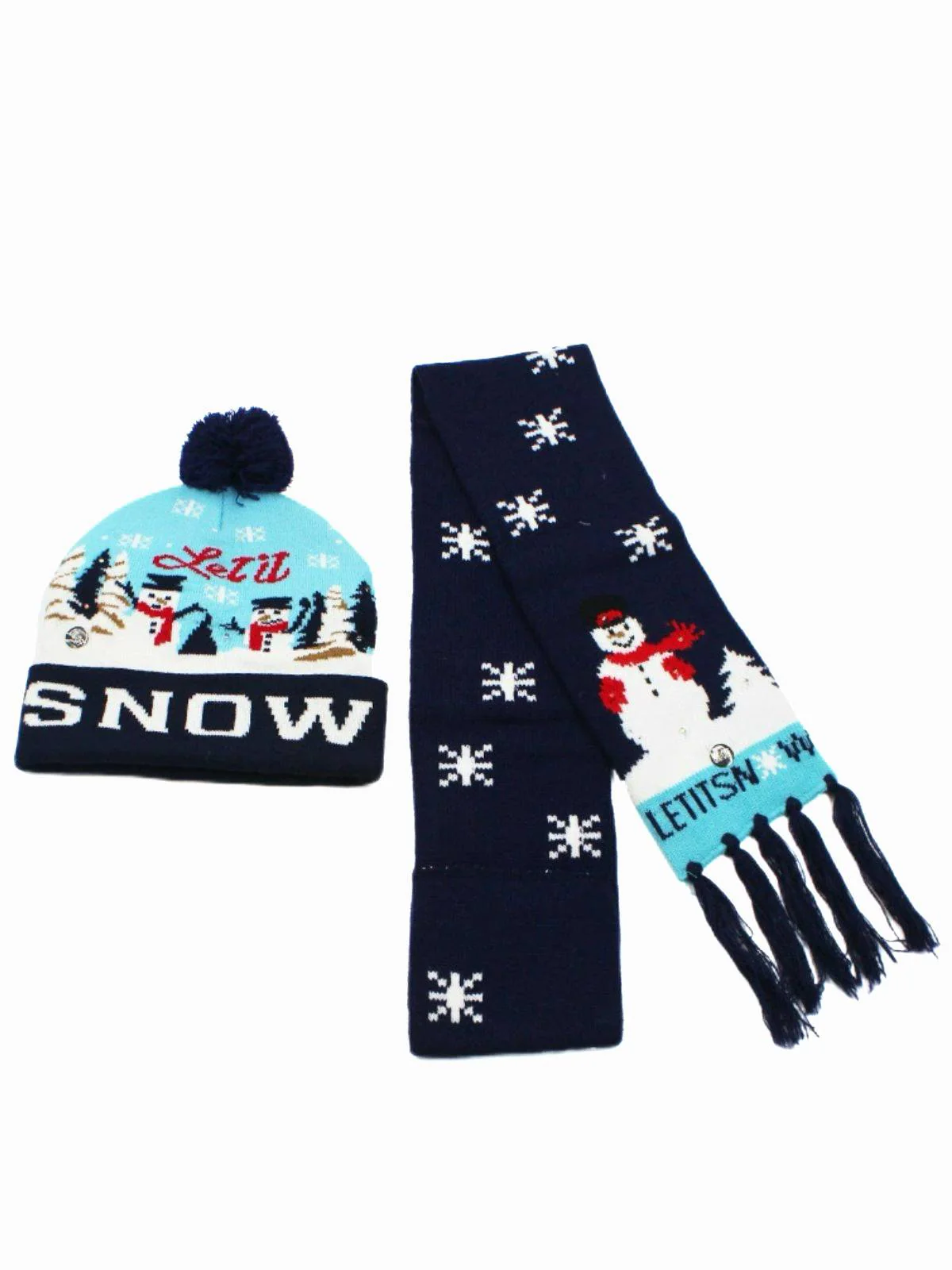 Weihnachten Stricken Hut & Schal Set - Image 5
