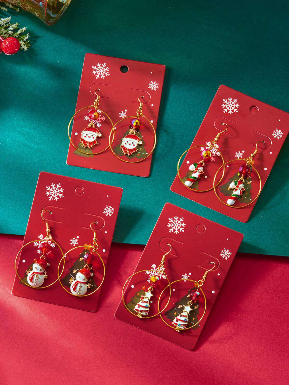 Weihnachtsbaum & Schneemann & Zuckerstange Ohrringe - Image 19