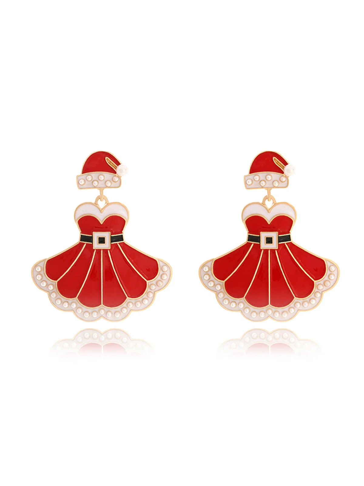 Weihnachtsmannmütze & Kleid Ohrringe - Image 2