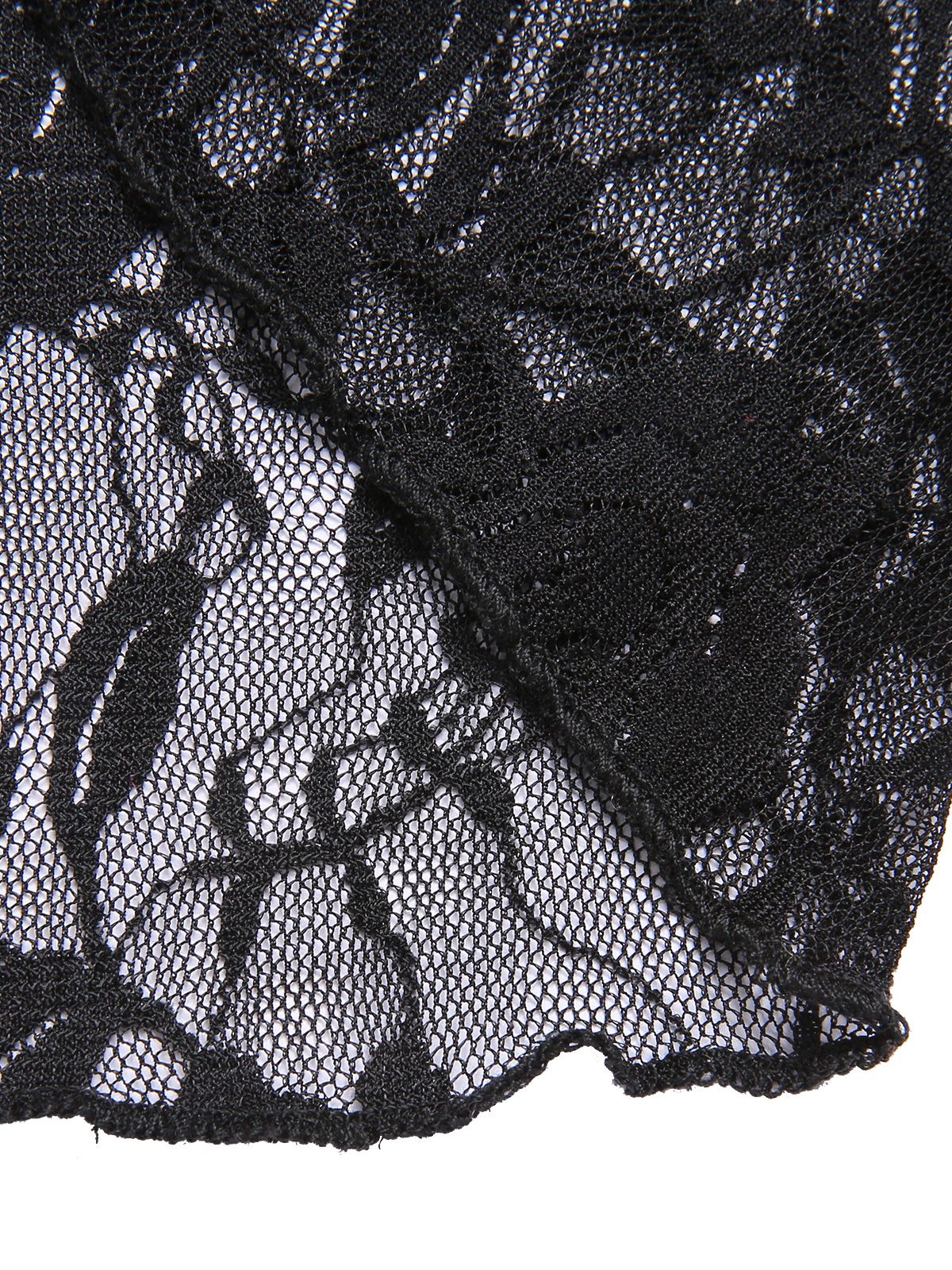 Weinrot 1930er Gothic Hexen Vampir Spitze Langarm Meerjungfrauenkleid - Image 8