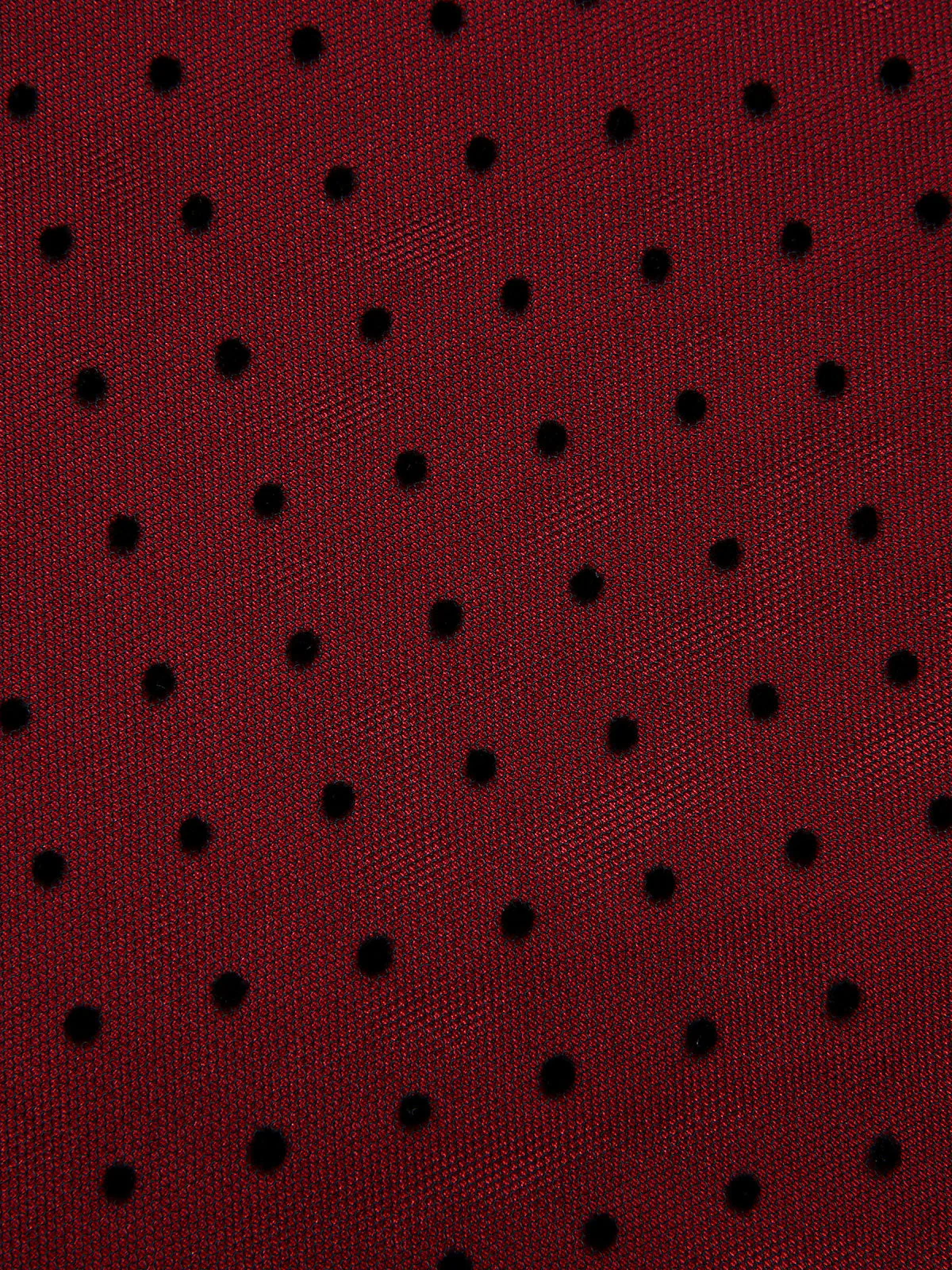 Weinrot 1950er Gepunktetes Kleid Mit Schultergürtel - Image 11
