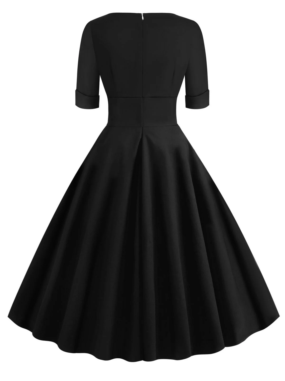 Grün 1950ER HOHE TAILLE V-AUSSCHNITT SWING KLEID - Image 22