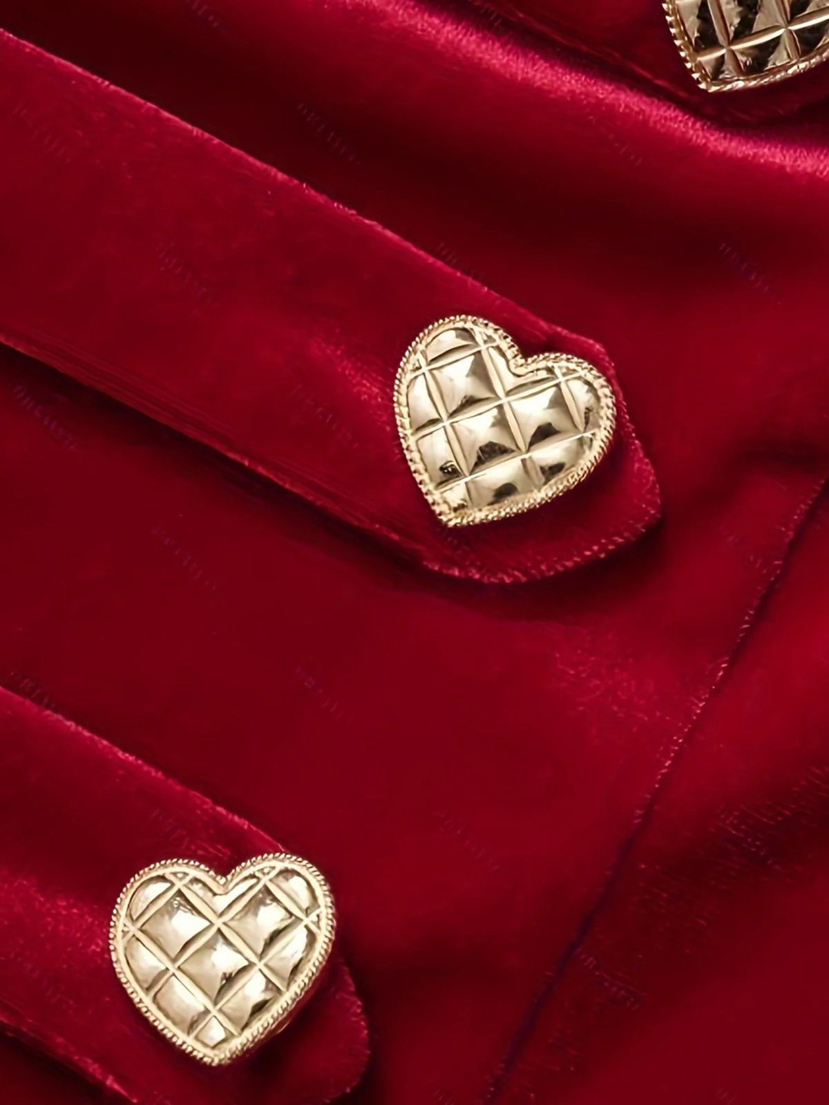 Weinrot 1950er Solide Herzknöpfen Kleid - Image 4