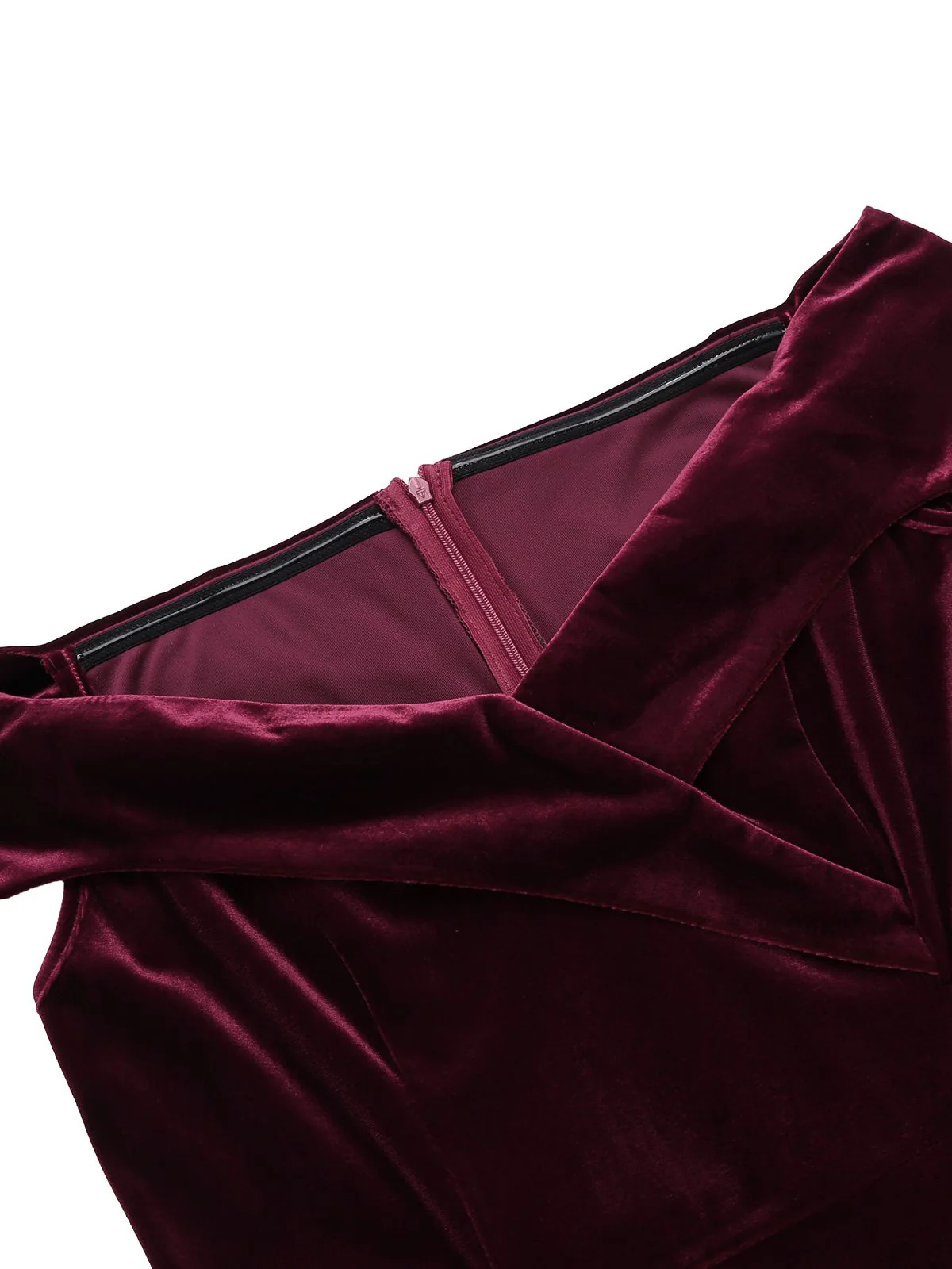 WEINROT SCHULTERFREI PENCIL KLEID - Image 5