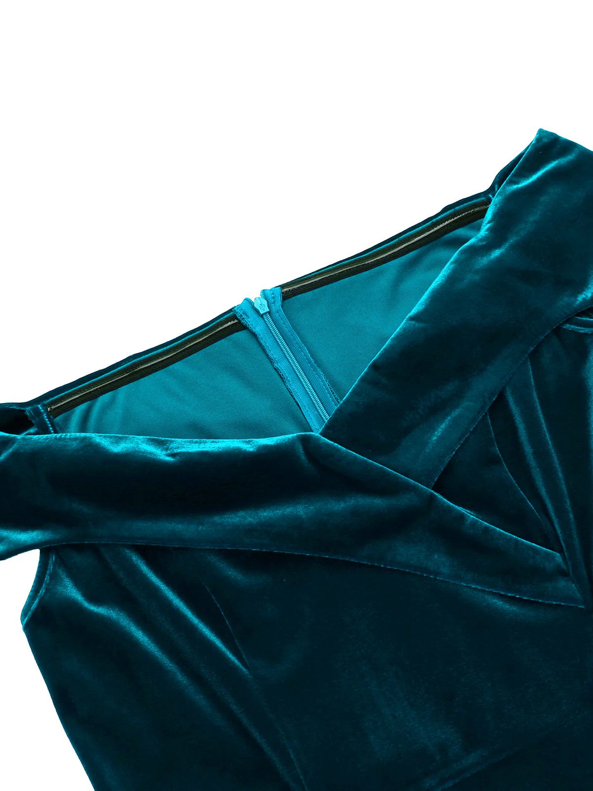 Dunkelgrün VINTAGE SCHULTERFREI PENCIL KLEID - Image 17