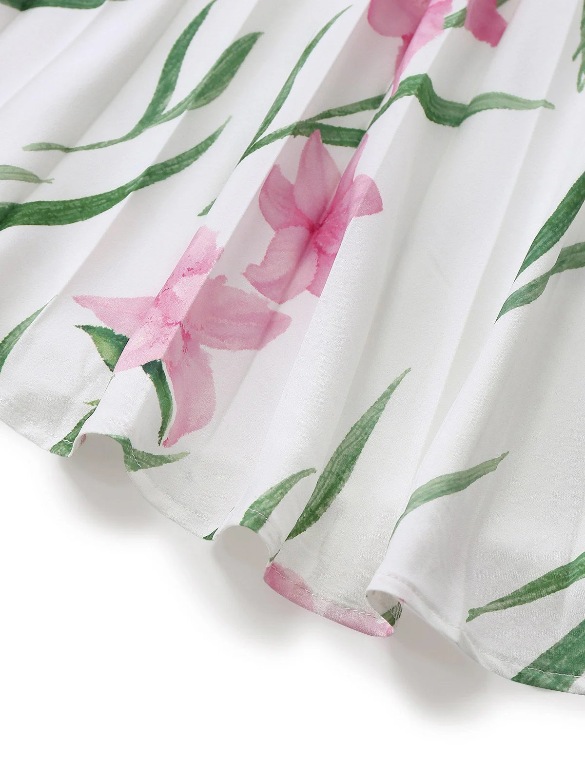 Weiß 1930er U-Ausschnitt Blumen Ärmellos Maxi Kleid - Image 4