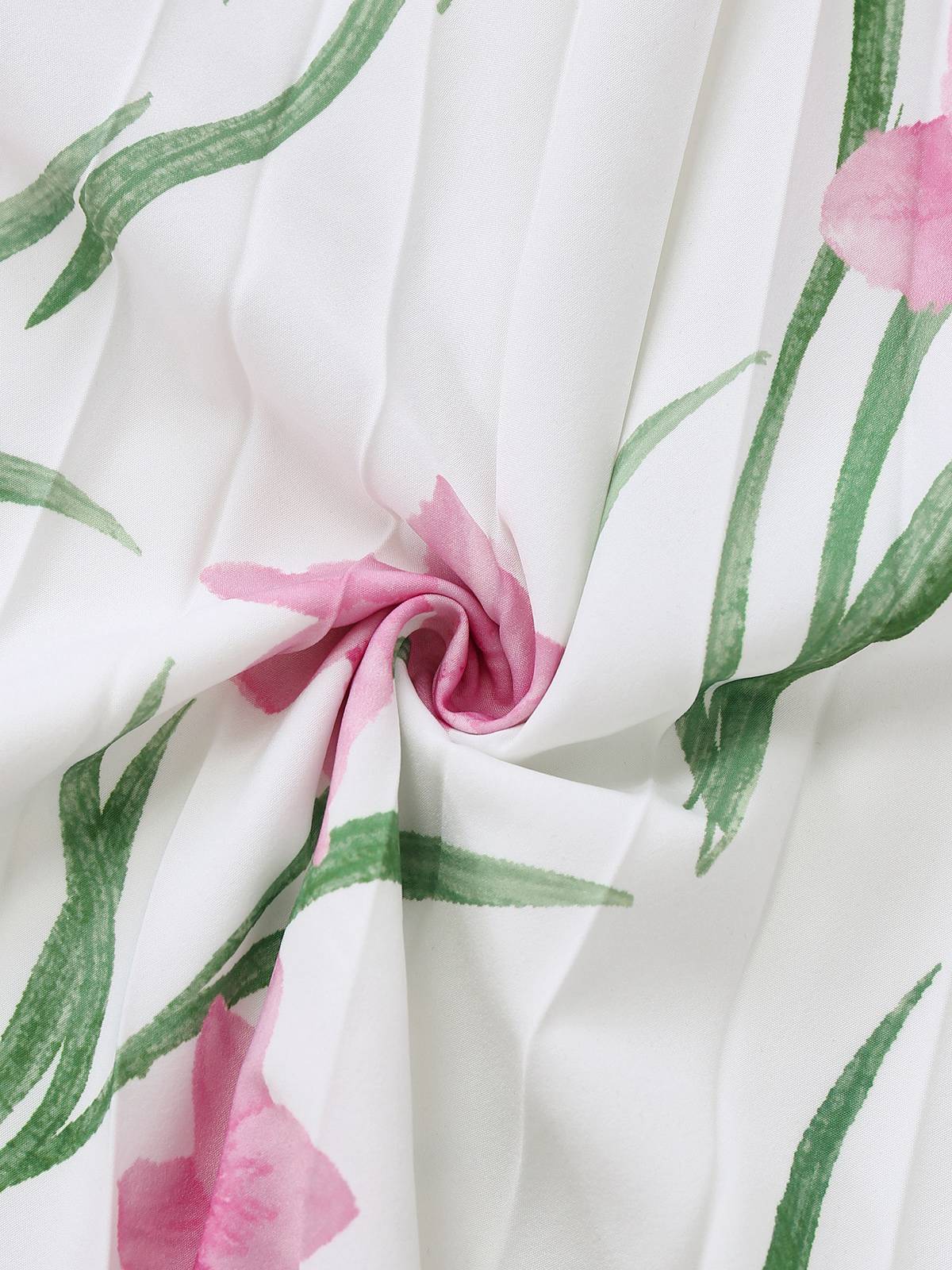 Weiß 1930er U-Ausschnitt Blumen Ärmellos Maxi Kleid - Image 5