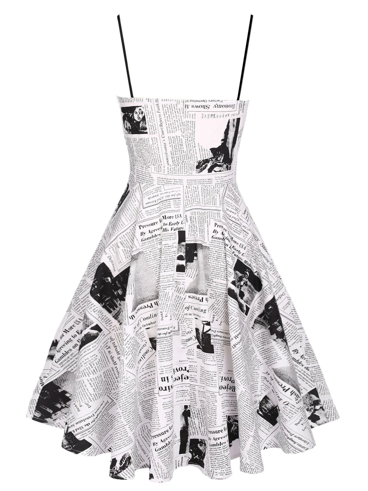 Weiß 1950er Halloween Fledermaus Kap Swing Kleid - Image 4