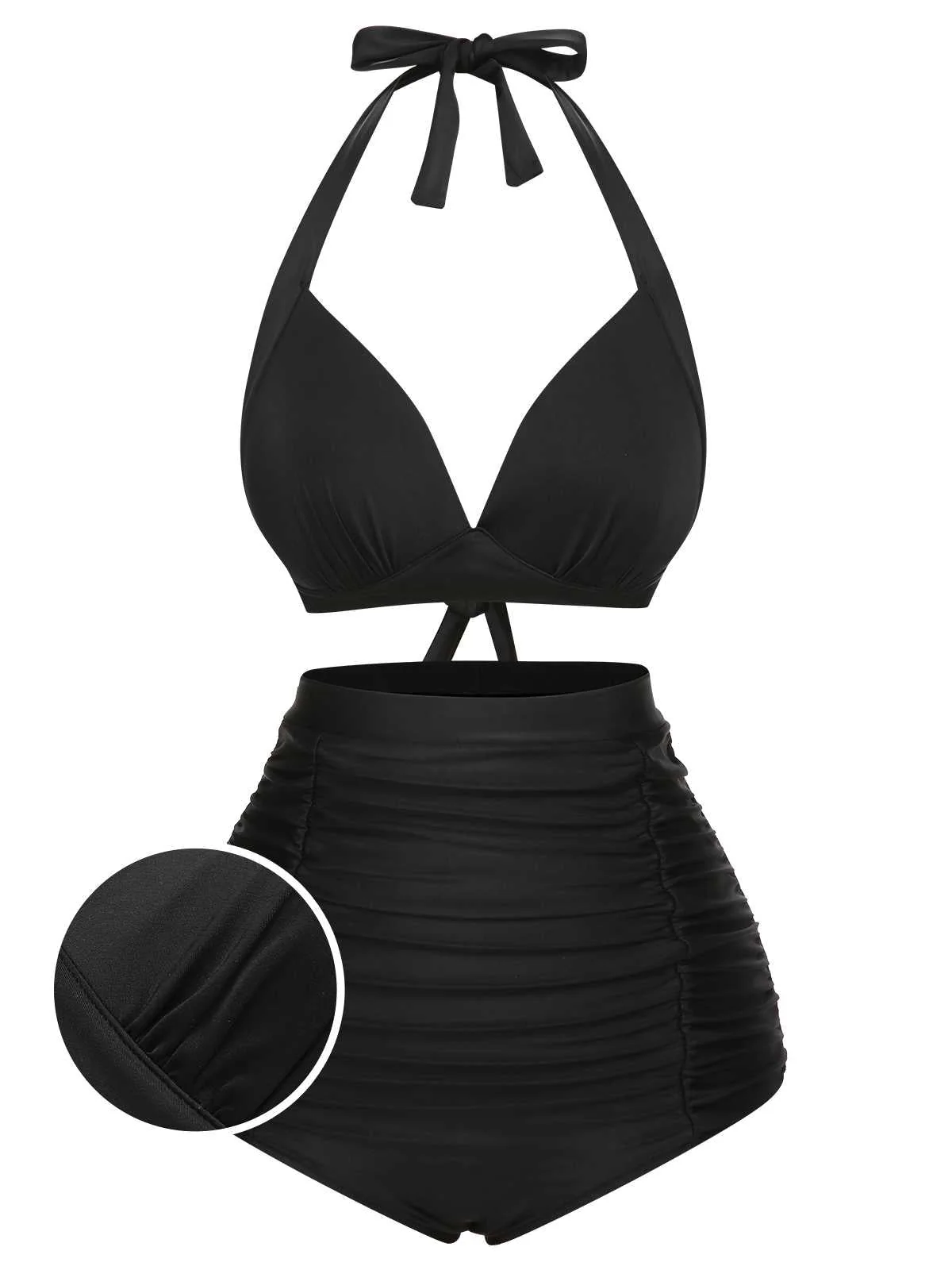 1950er Halter Geschnürter Badeanzug - Image 4