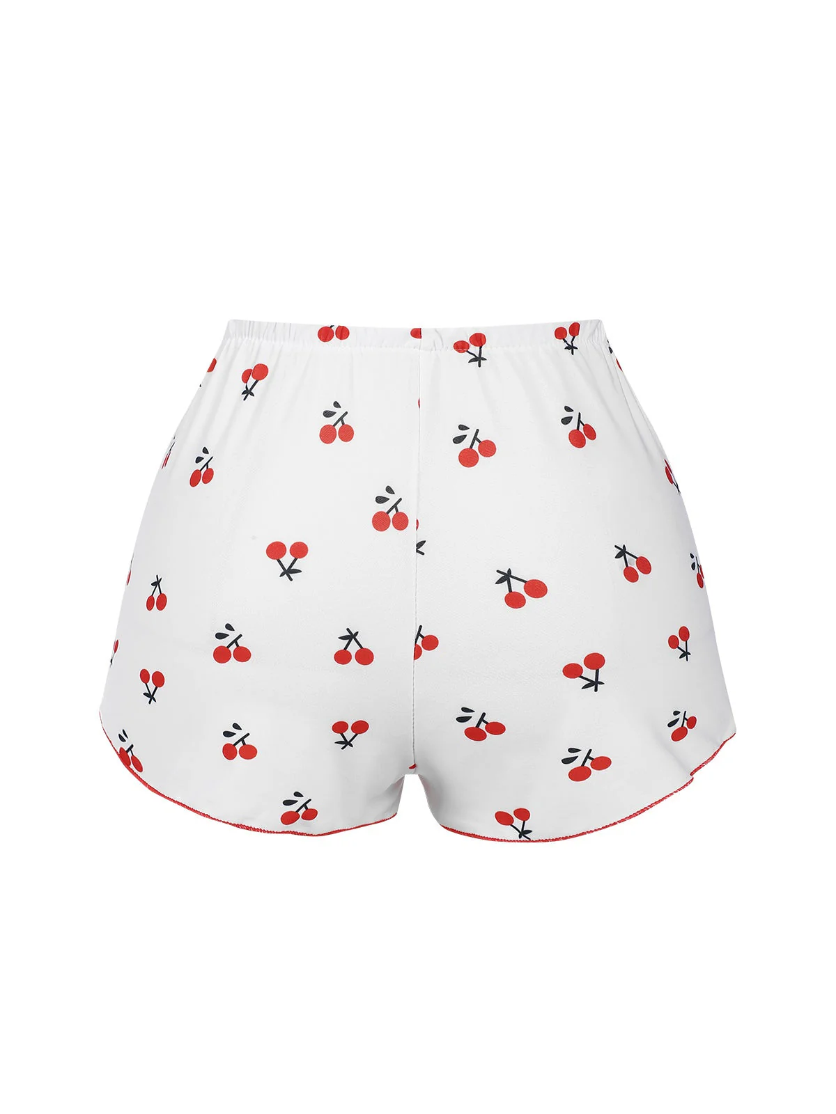 Weiß 1950er Kirsche Navel Träger Pyjama - Image 6