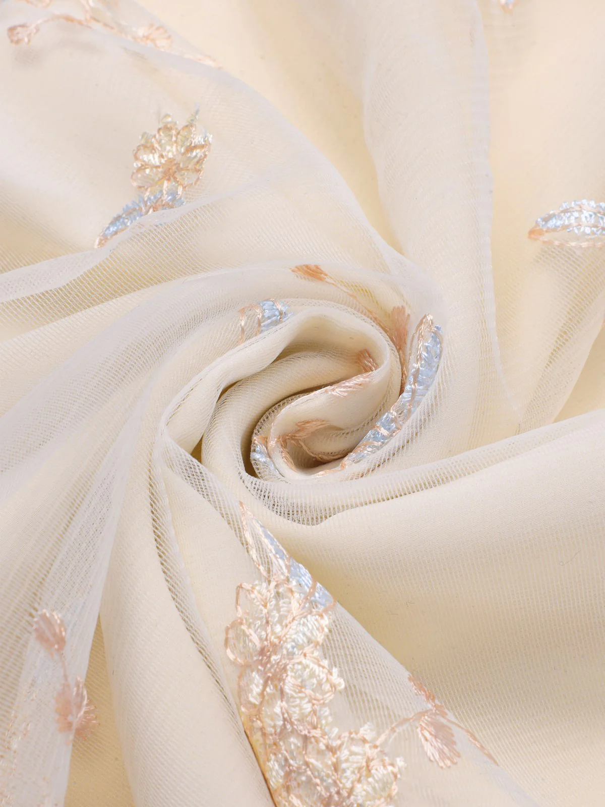 Weiß 1950er Tief V-Ausschnitt Besticktes Blumen Kleid - Image 7