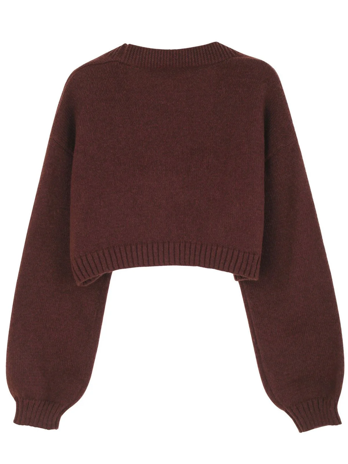 Braun 1960er Weihnachten Lebkuchenmann Kurz Cardigan - Image 2